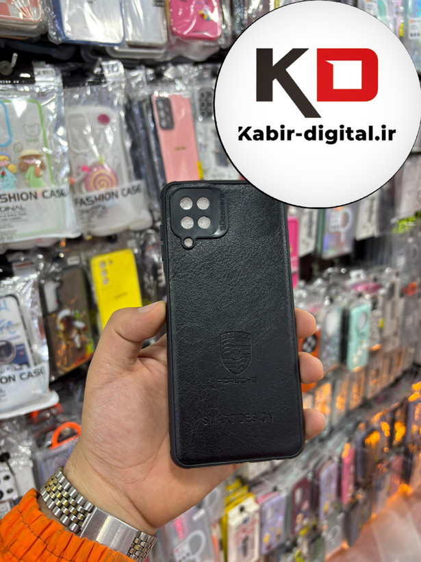 قاب گوشی Galaxy A12 / M12 سامسونگ طرح دار پافر چرمی محافظ لنز دار