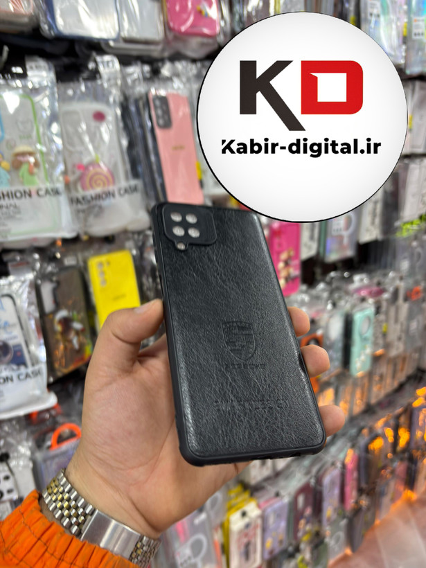قاب گوشی Galaxy A12 / M12 سامسونگ طرح دار پافر چرمی محافظ لنز دار