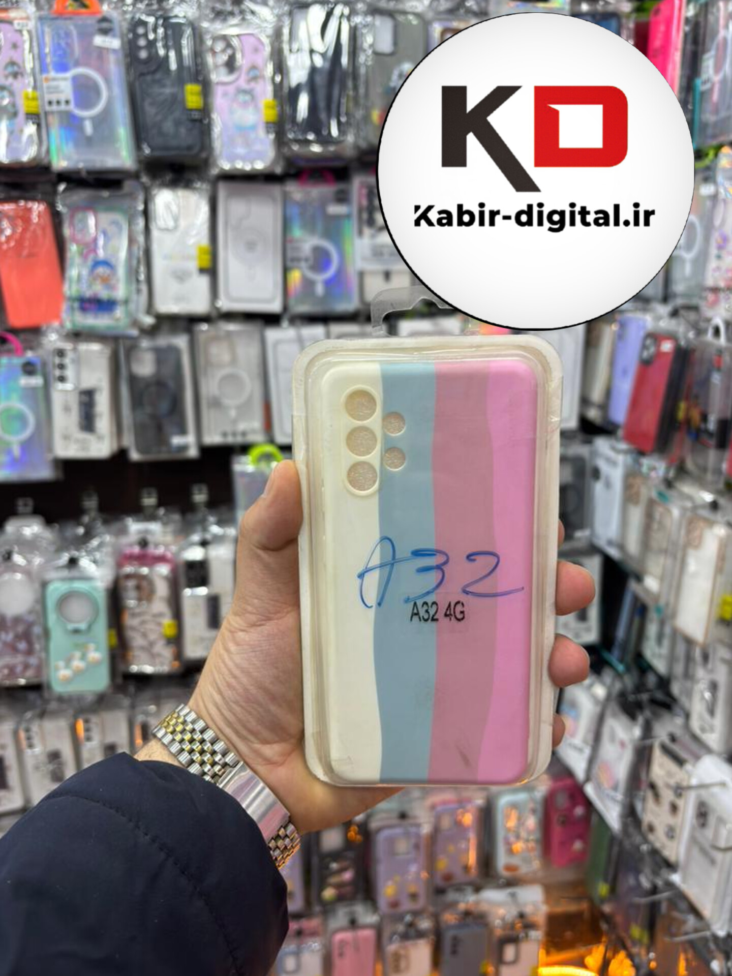 قاب گوشی Galaxy A32 4g سامسونگ طرح سیلیکونی رنگین کمان محافظ لنزدار