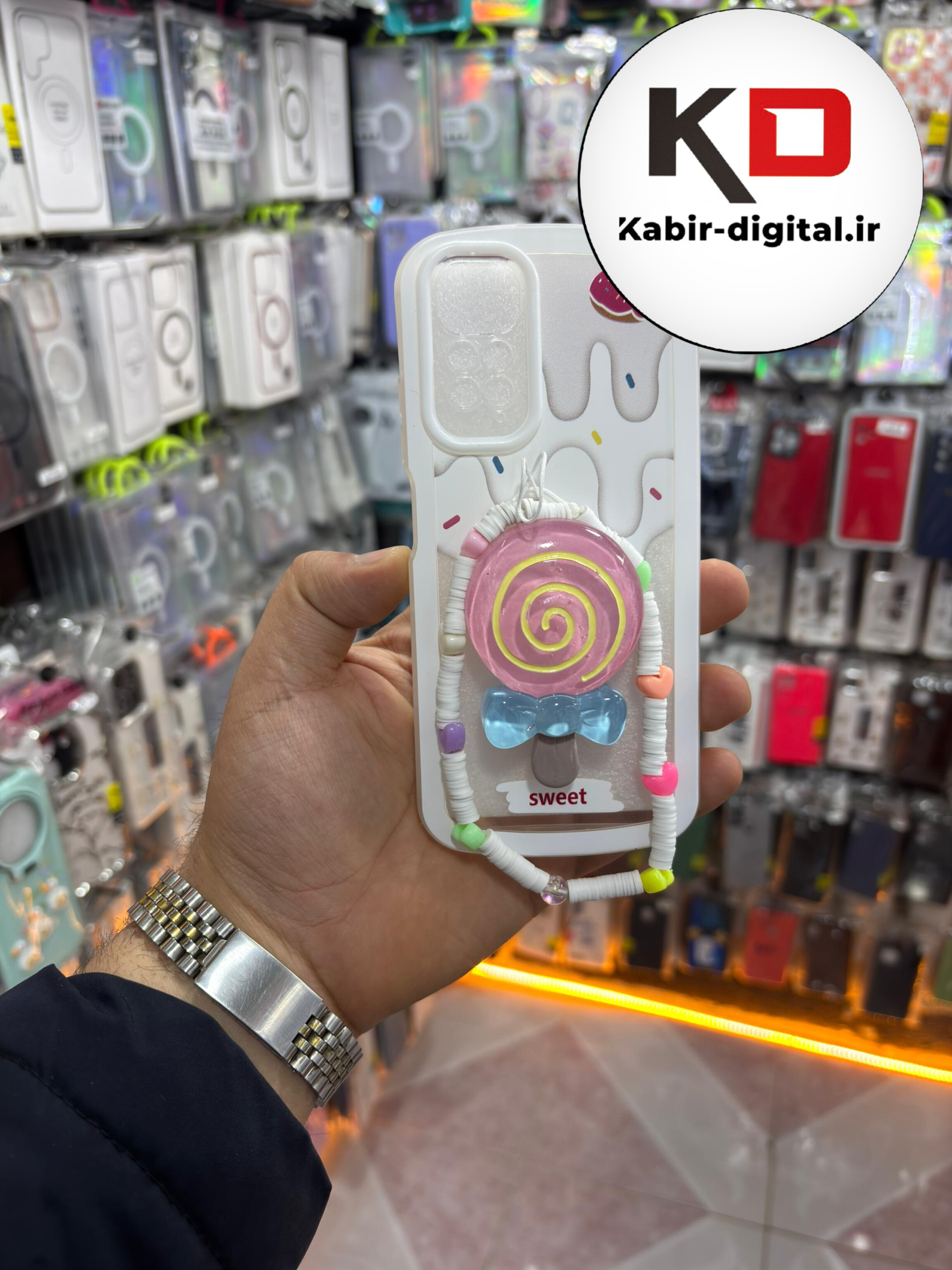 قاب گوشی Note 11 / Note 11s شیائومی سیلیکونی طرح بستنی و آبنبات پاپ سوکت دار همراه بند آویز محافظ لنزدار