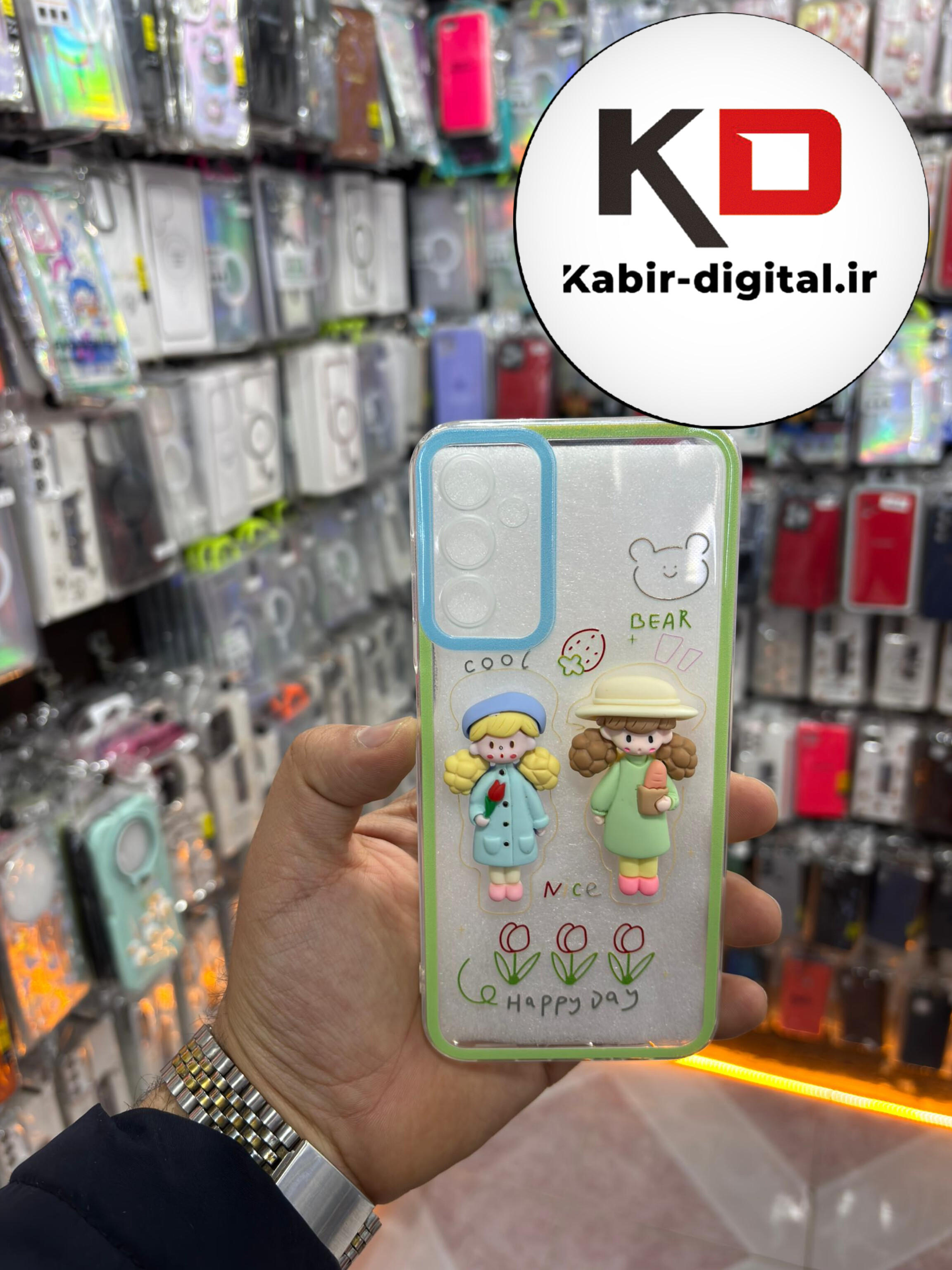 قاب گوشی Galaxy A14 سامسونگ سیلیکونی طرح دخترانه کیوت محافظ لنزدار