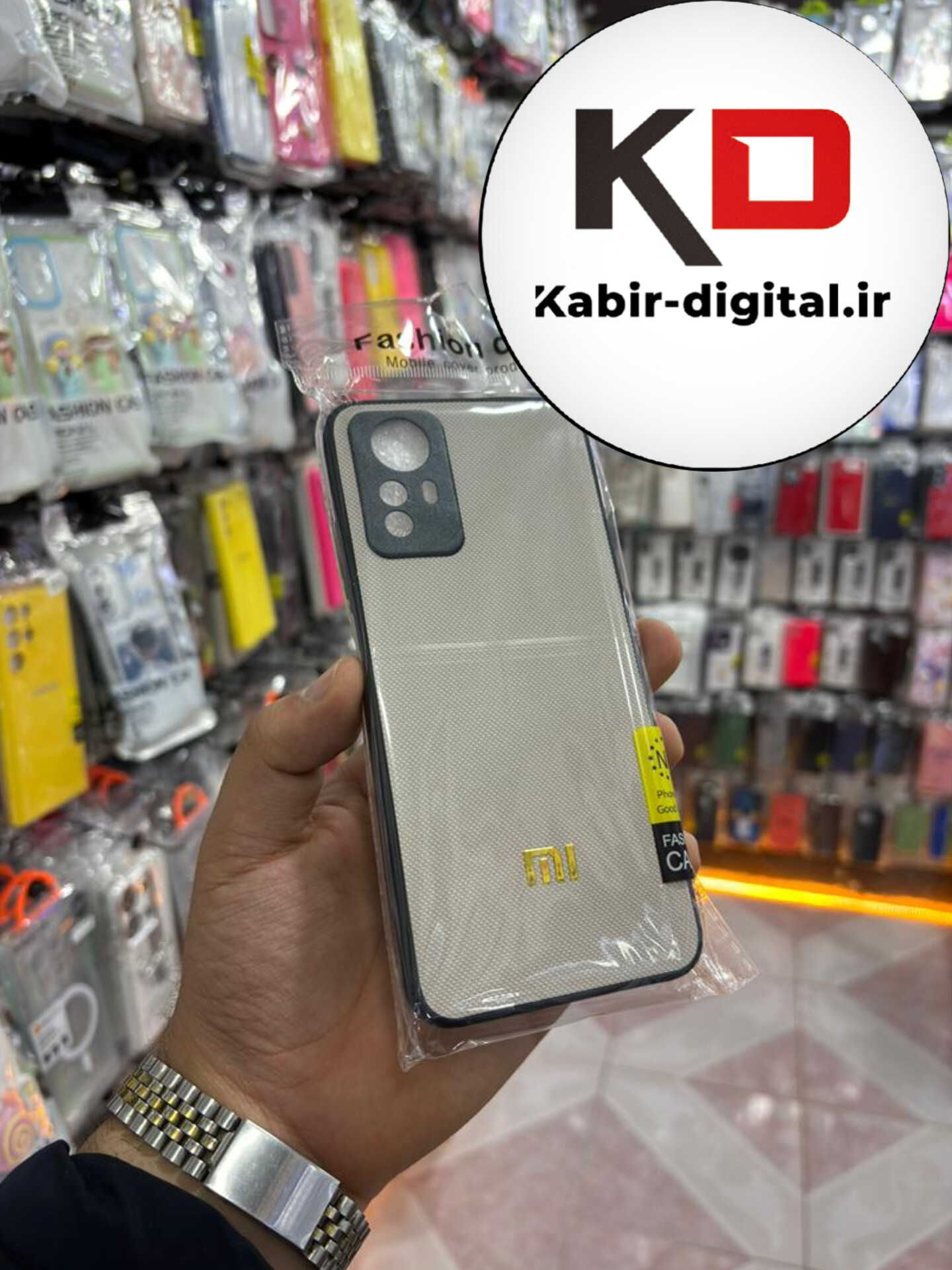 قاب گوشی Note 12s شیائومی اورجینال چرمی سخت Hard سوزنی محافظ لنزدار خاکی
