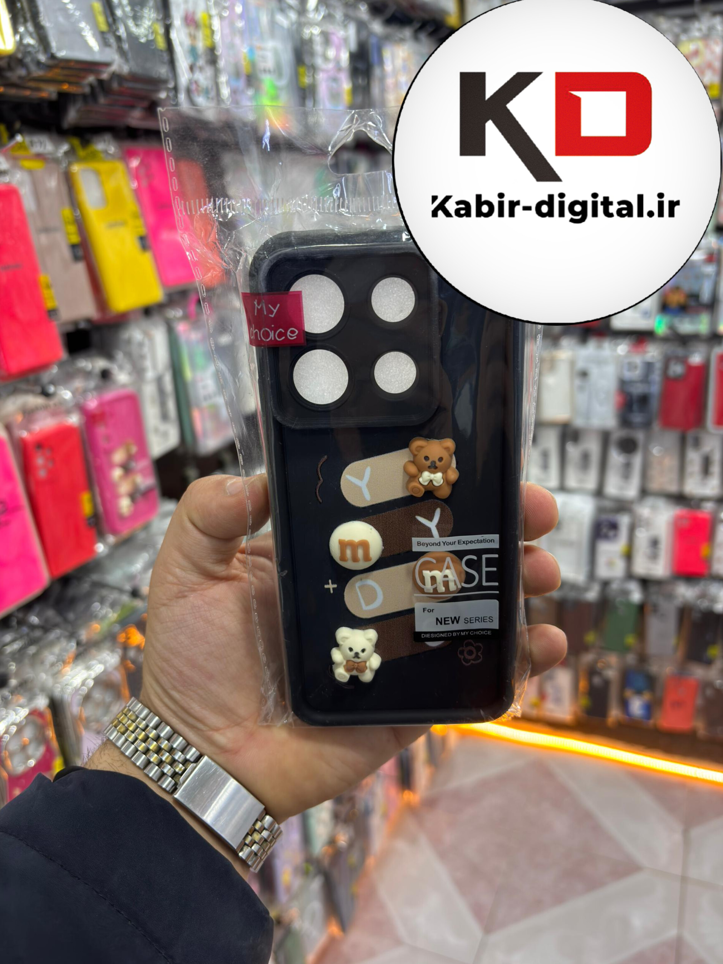 قاب گوشی Note 13 pro 5g  / POCO X6 شیائومی طرح سیلیکونی ژله ای سه بعدی برجسته عروسکی COFFEE Baby محافظ لنز دار مشکی