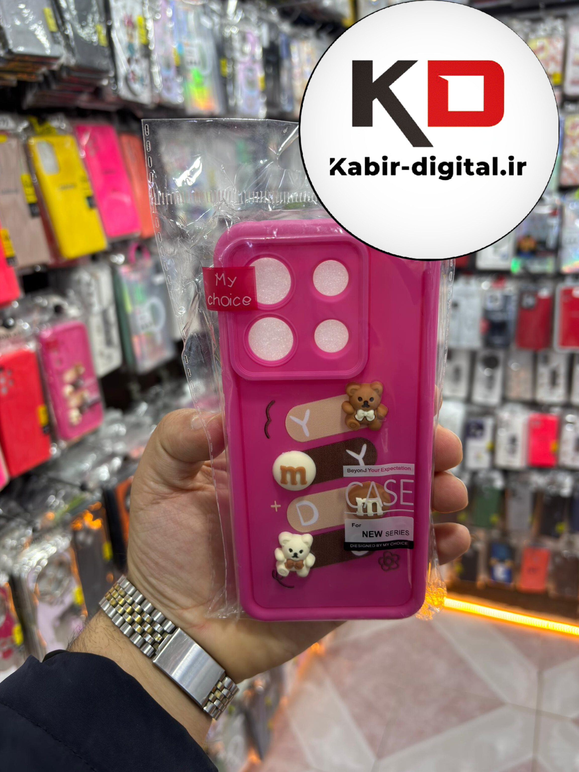 قاب گوشی Note 13 pro 5g  / POCO X6 شیائومی طرح سیلیکونی ژله ای سه بعدی برجسته عروسکی COFFEE Baby محافظ لنز دار صورتی