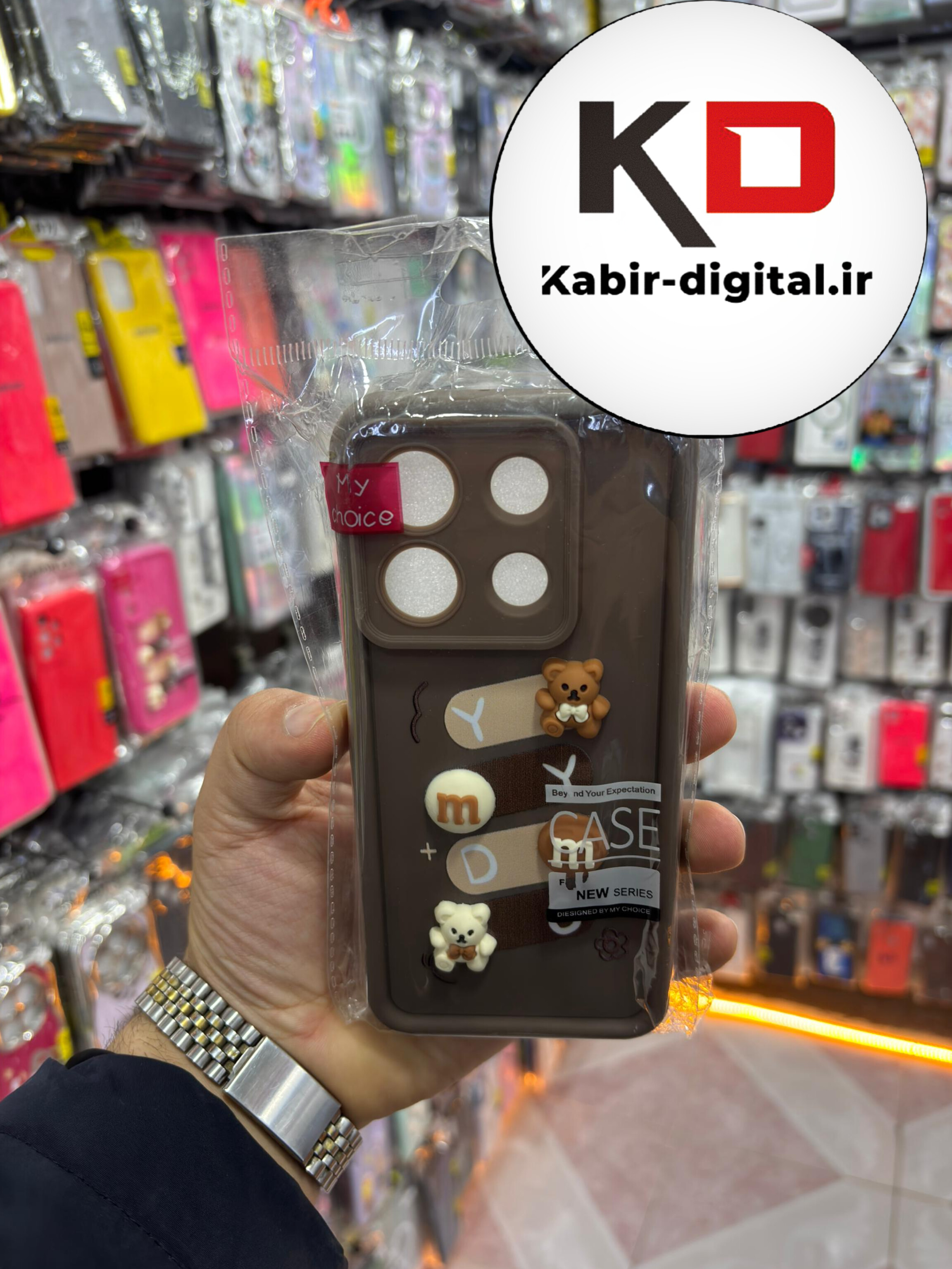 قاب گوشی Note 13 pro 5g  / POCO X6 شیائومی طرح سیلیکونی ژله ای سه بعدی برجسته عروسکی COFFEE Baby محافظ لنز دار قهوه ای