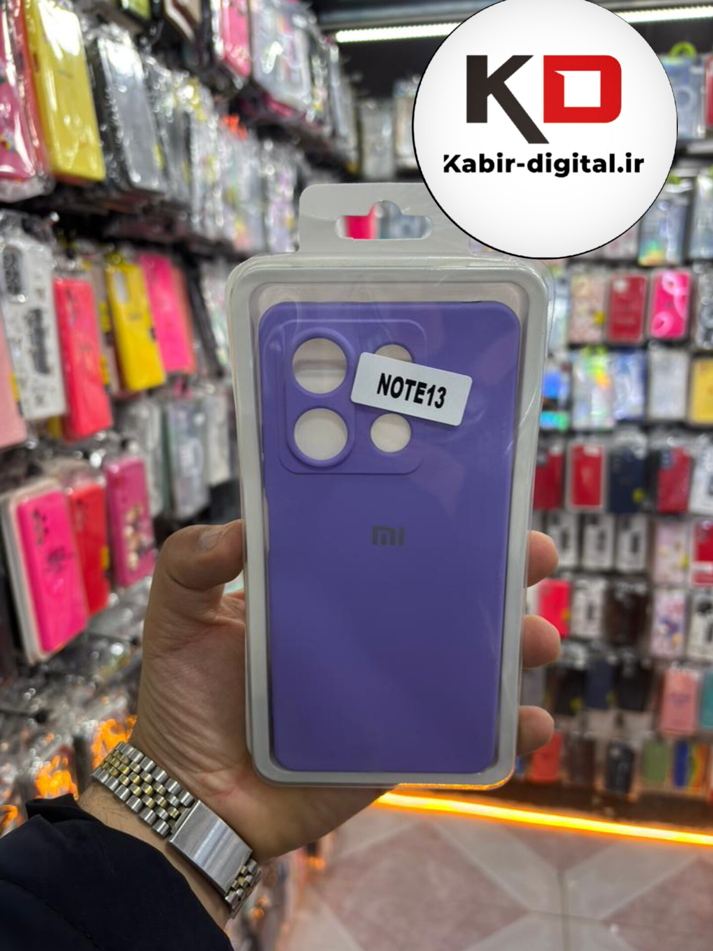قاب گوشی Note 13 4g  شیائومی سیلیکونی اورجینال پاک کنی درجه یک زیربسته محافظ لنز دار بنفش
