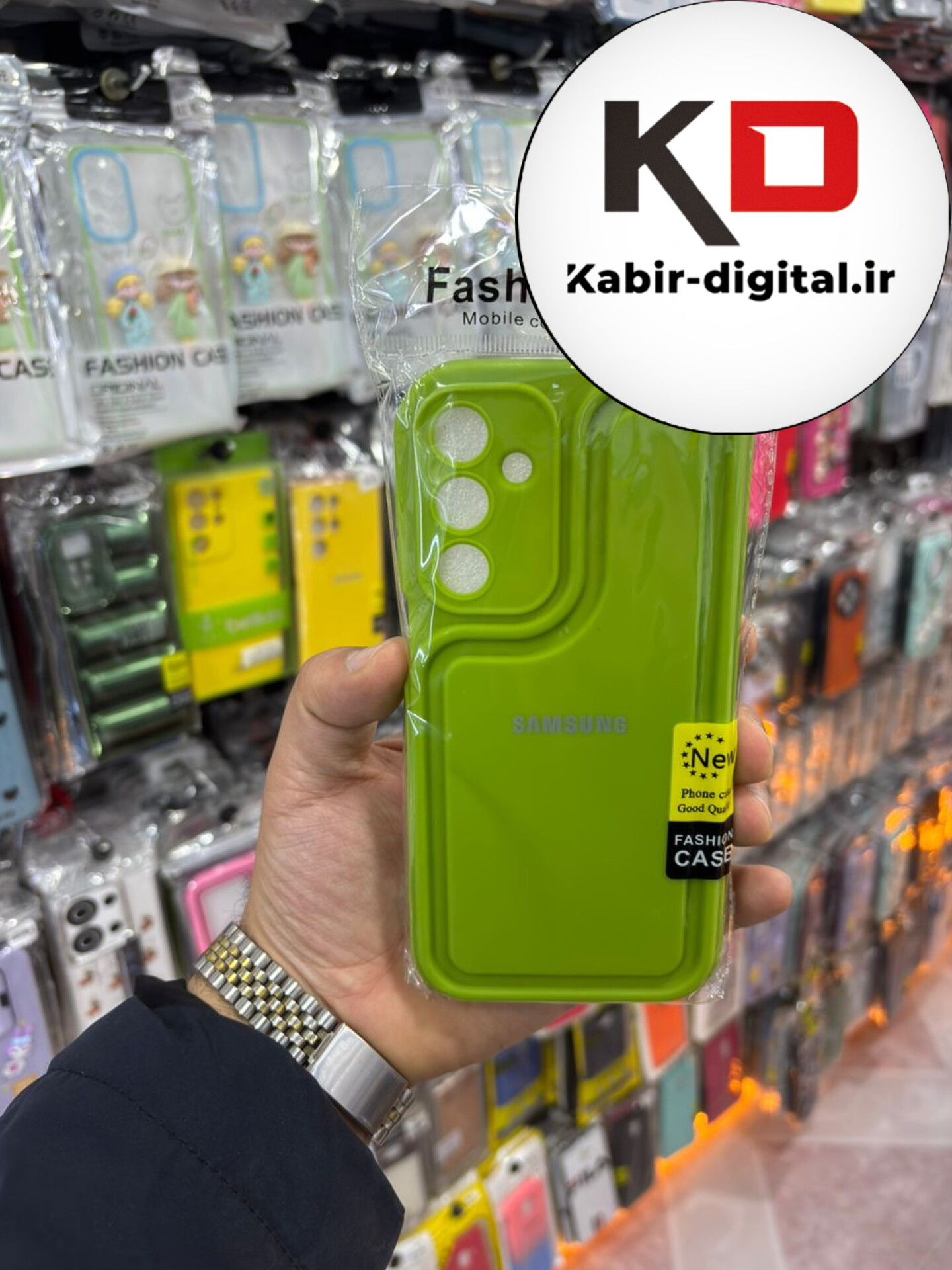 قاب گوشی Galaxy A16 سامسونگ طرح سیلیکونی Solid جدید محافظ لنزدار سبز