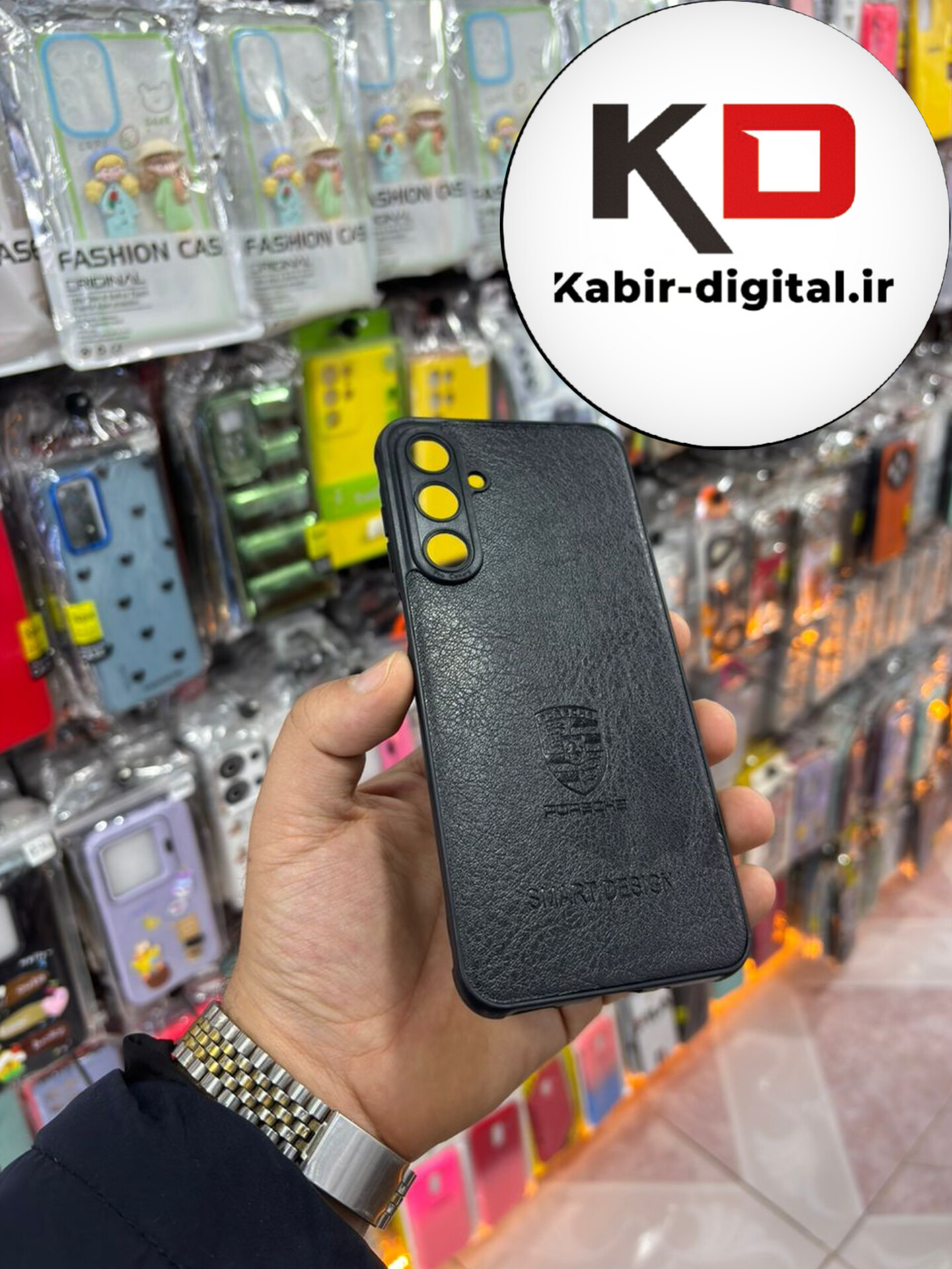 قاب گوشی Galaxy A16 سامسونگ طرح ژله ای چرمی ساده محافظ لنزدار مشکی