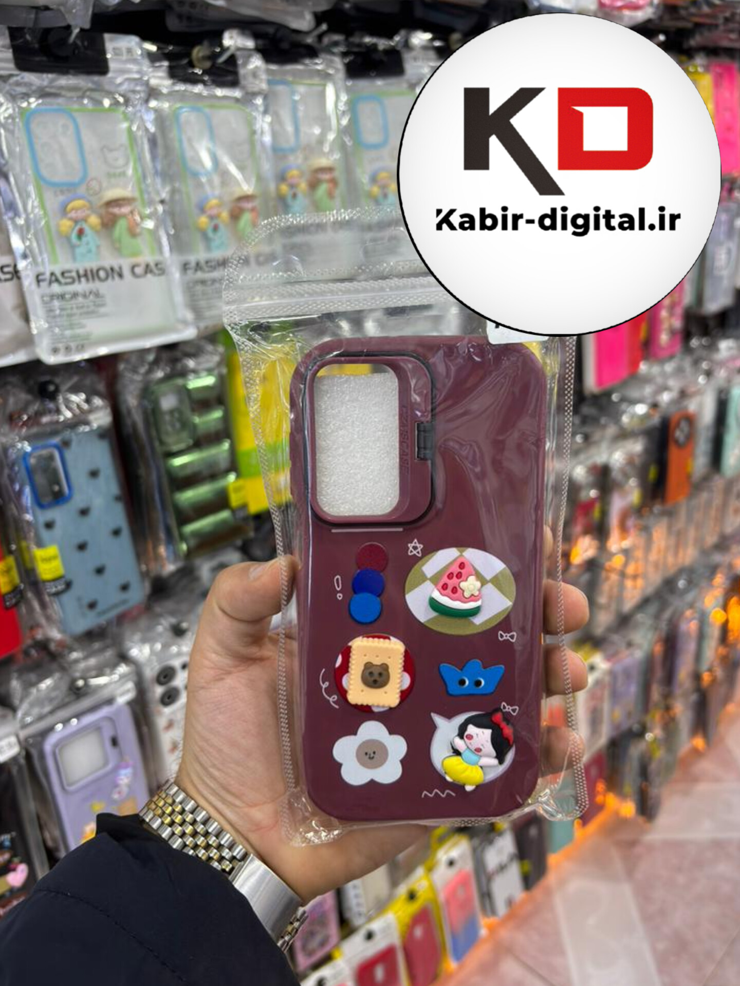 قاب گوشی Galaxy A16 / A26 / A17 سامسونگ سیلیکونی Stand Case پاستلی عروسکی برجسته جیگری لنز استندشو