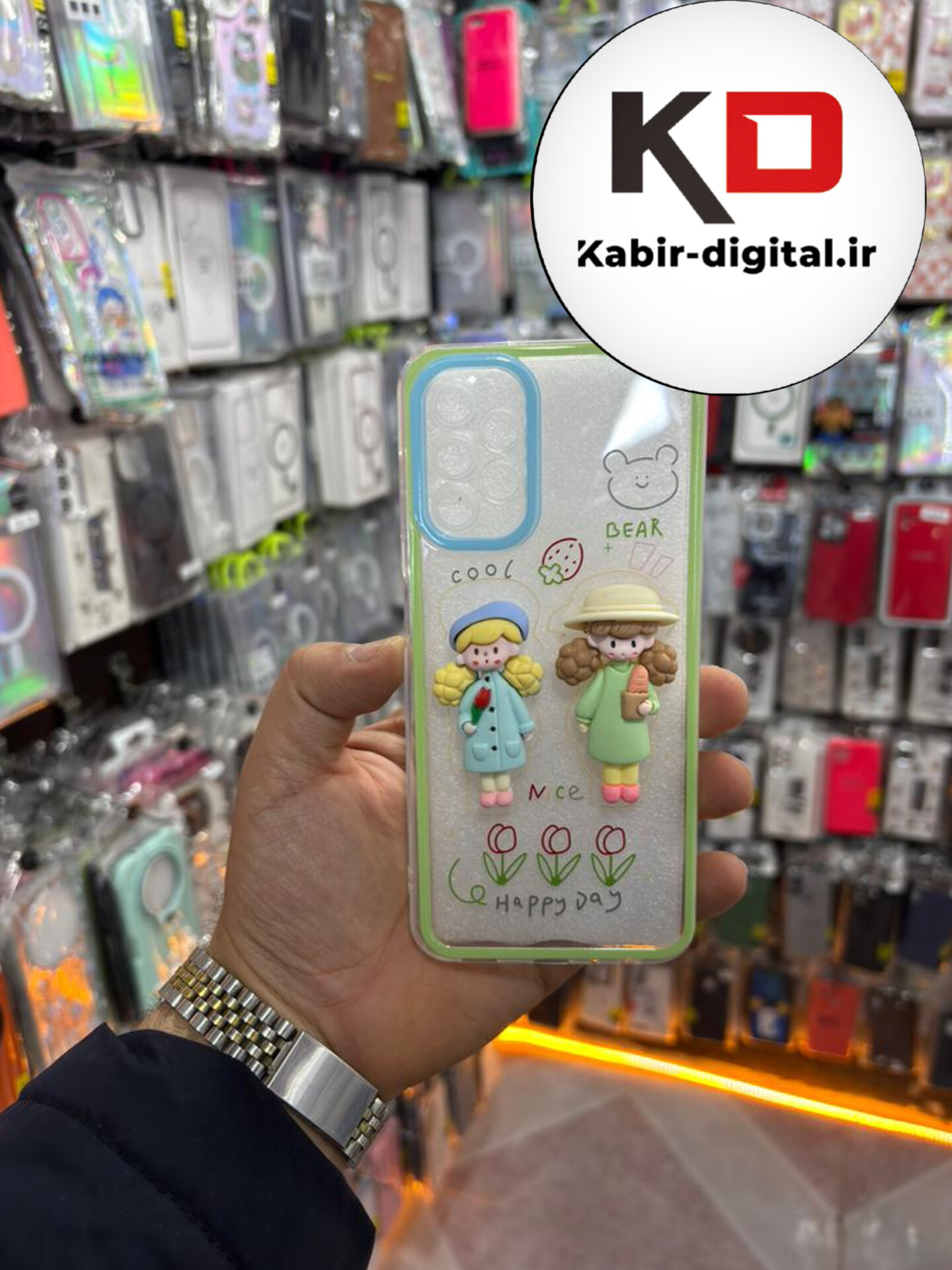 قاب گوشی Galaxy A34 سامسونگ سیلیکونی طرح دخترانه کیوت محافظ لنزدار