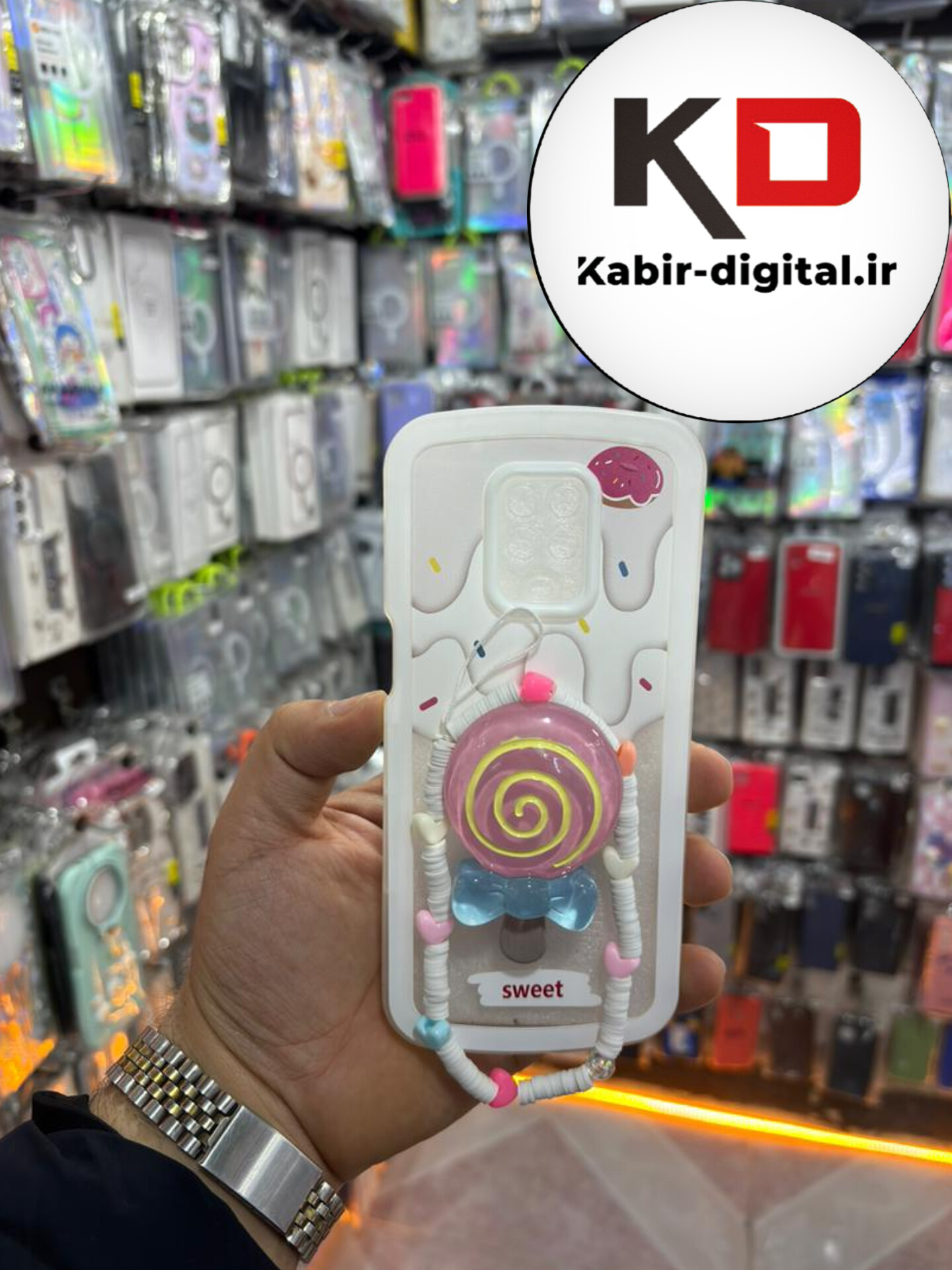 قاب گوشی Note 9 Pro / Note 9s شیائومی سیلیکونی طرح بستنی و آبنبات پاپ سوکت دار همراه بند آویز محافظ لنزدار