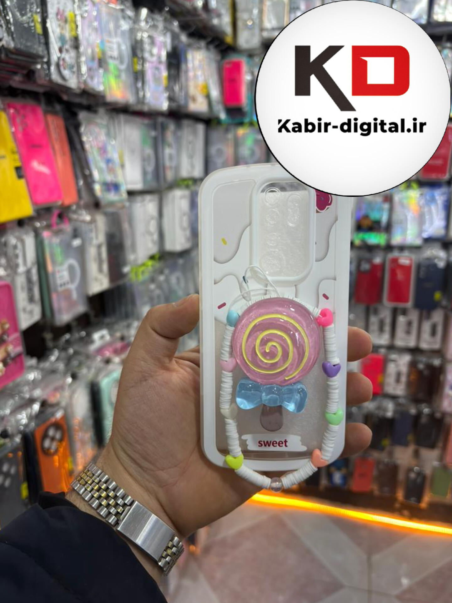 قاب گوشی Note 8 Pro شیائومی سیلیکونی طرح بستنی و آبنبات پاپ سوکت دار همراه بند آویز محافظ لنزدار