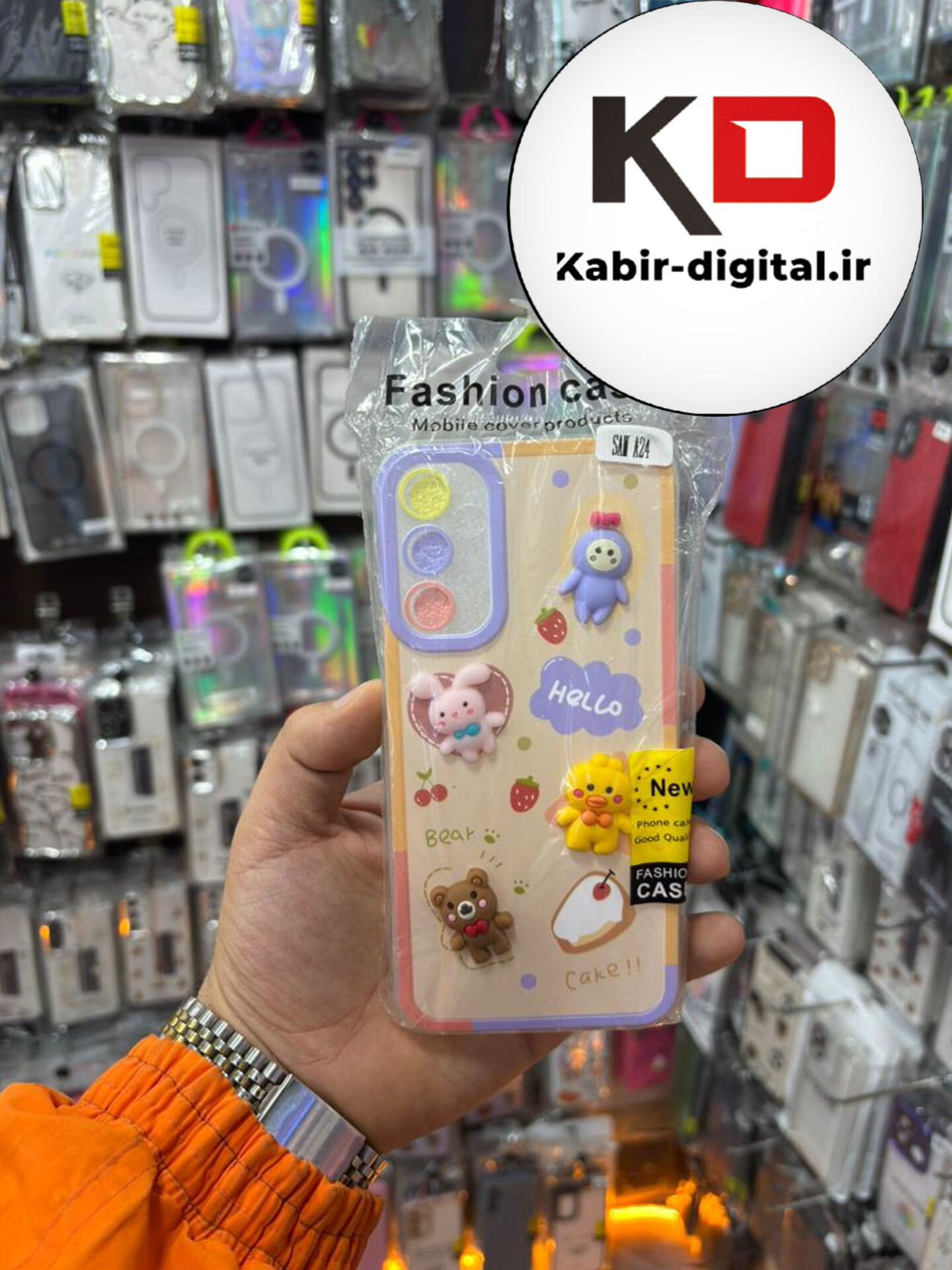 قاب گوشی Galaxy A24 سامسونگ طرح عروسکی سه بعدی شفاف TPU کپسولی محافظ لنز دار طرح دخترانه
