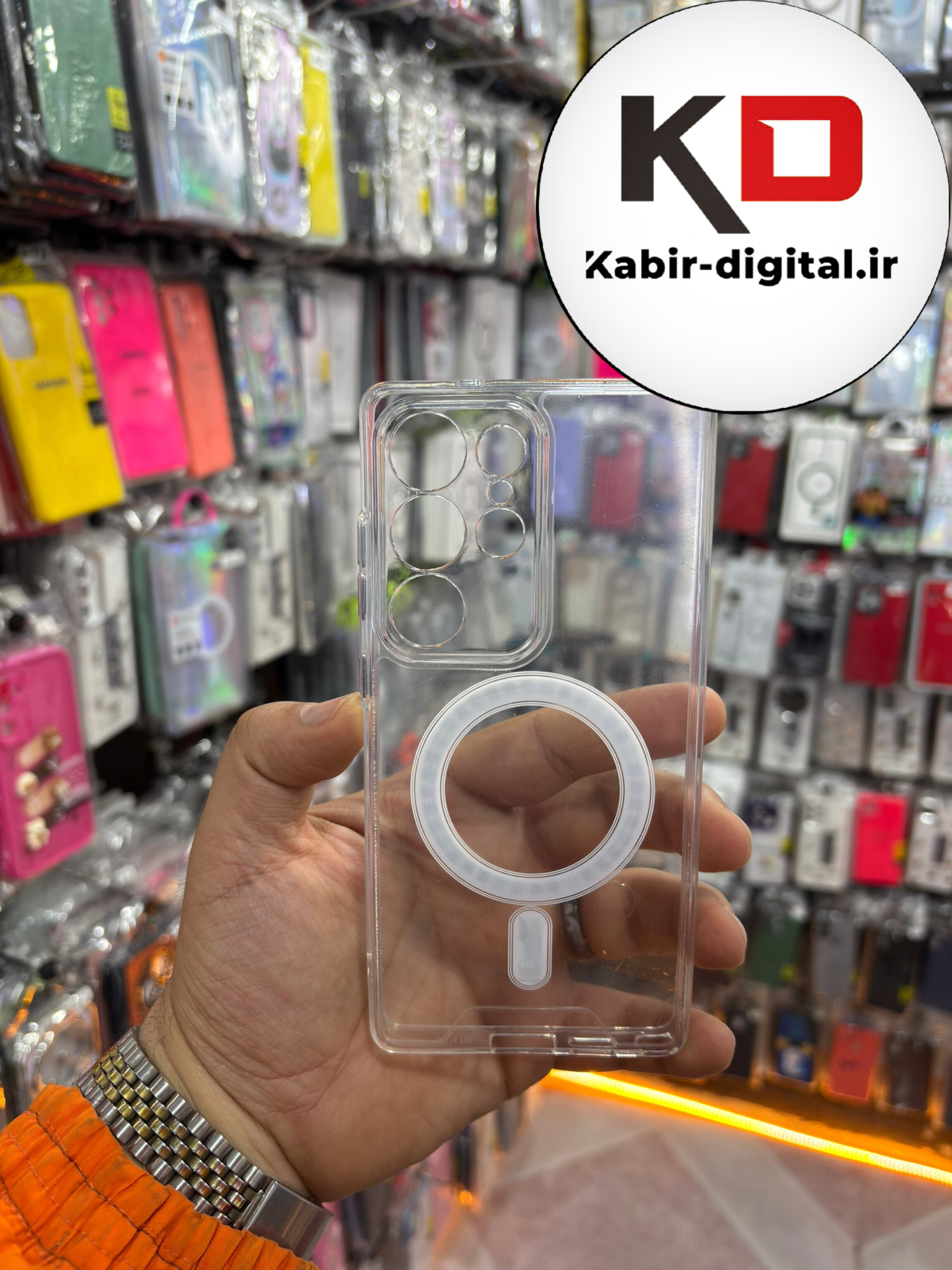 قاب گوشی Galaxy S25 Ultra سامسونگ شفاف مگ سیف Magsafe های کپی