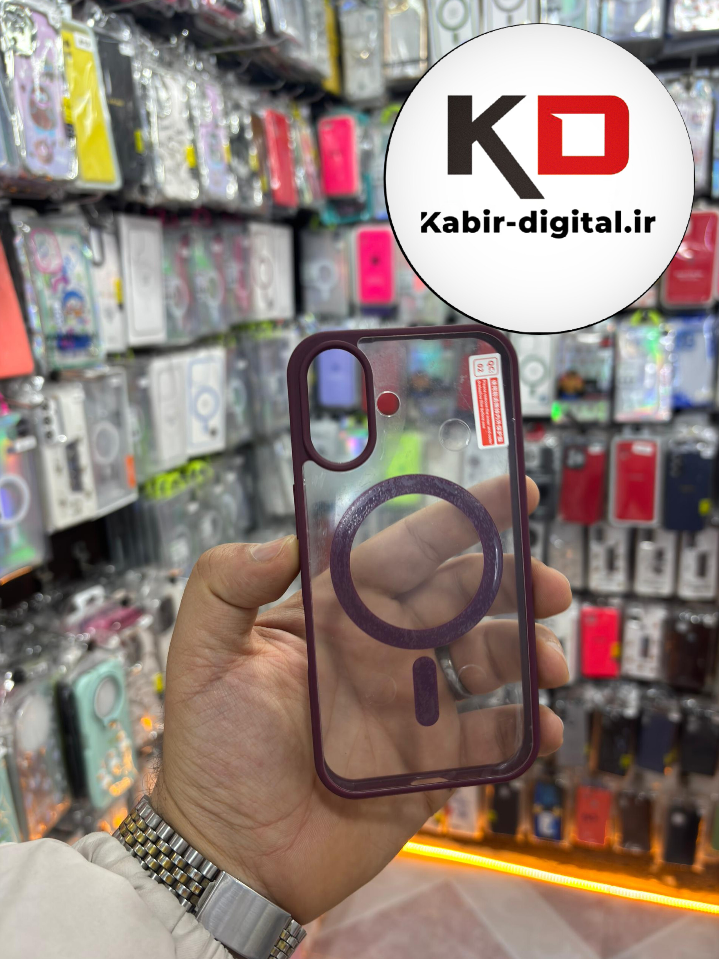 قاب گوشی iPhone 16 آیفون اورجینال Magnetic دور ژله ای MagSafe جیگری (پک دار)