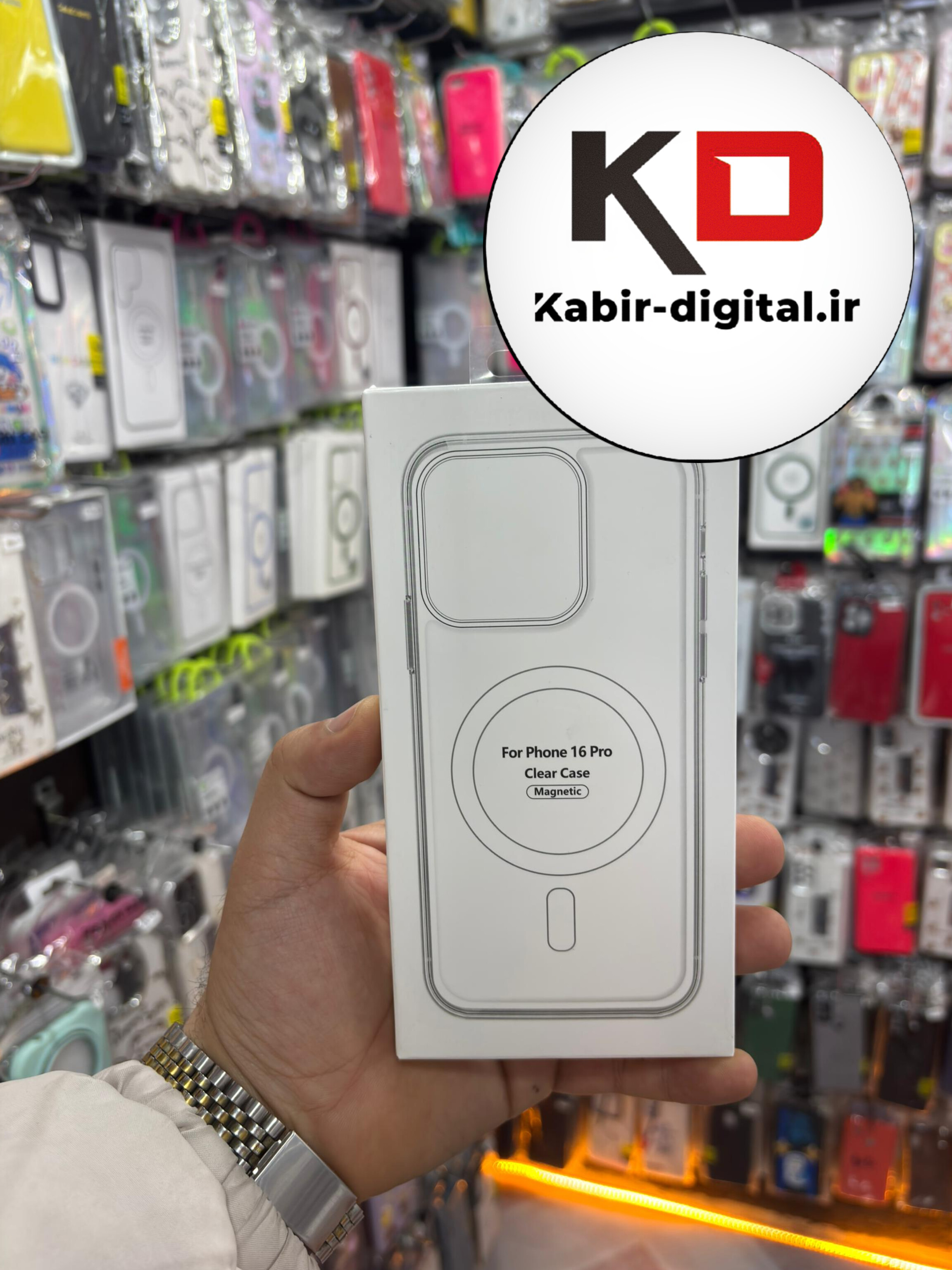 قاب گوشی iPhone 16 Pro آیفون شفاف مگ سیف دار اورجینال