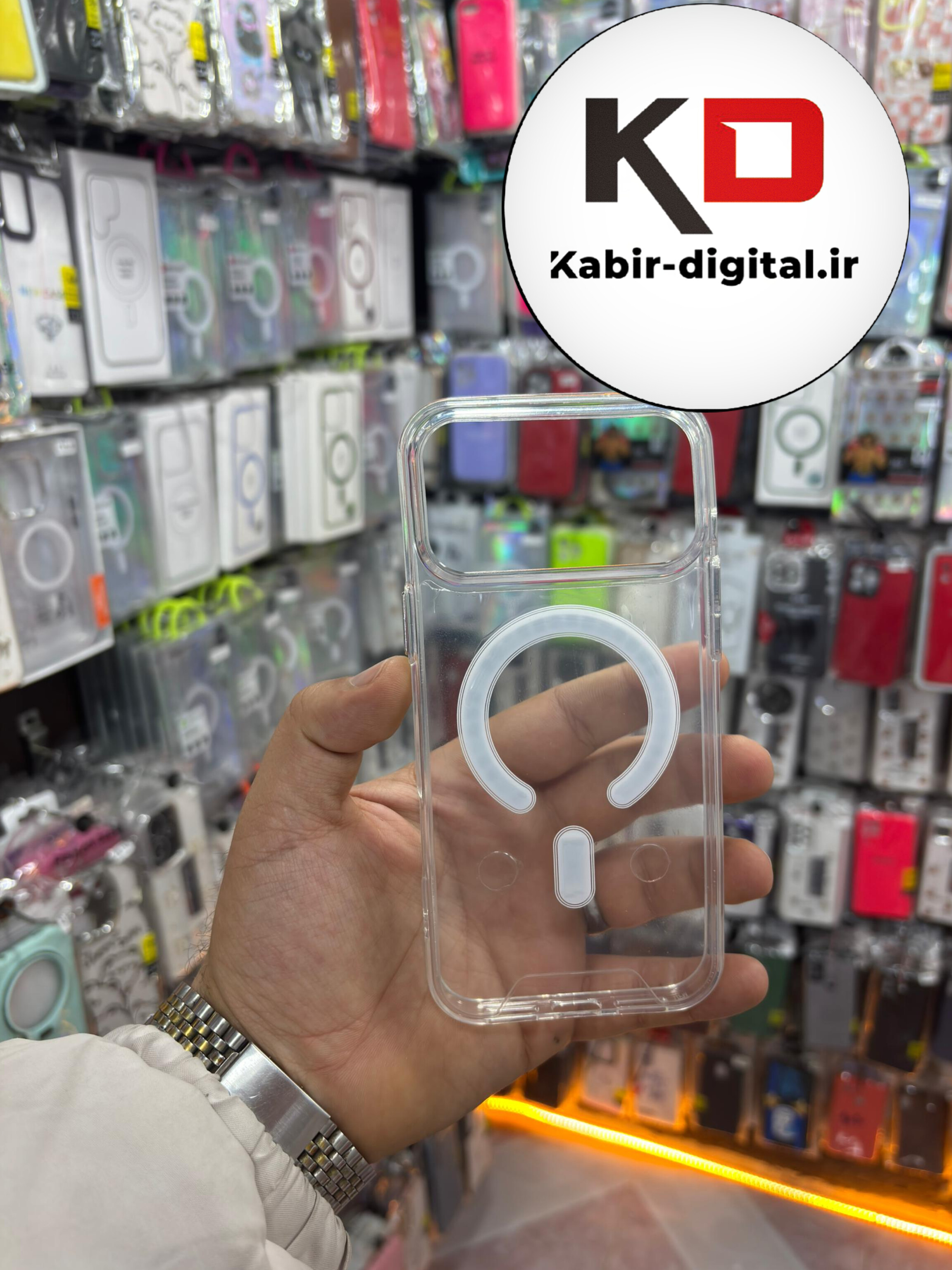 قاب گوشی iPhone 17 Pro max آیفون شفاف مگ سیف Magsafe های کپی