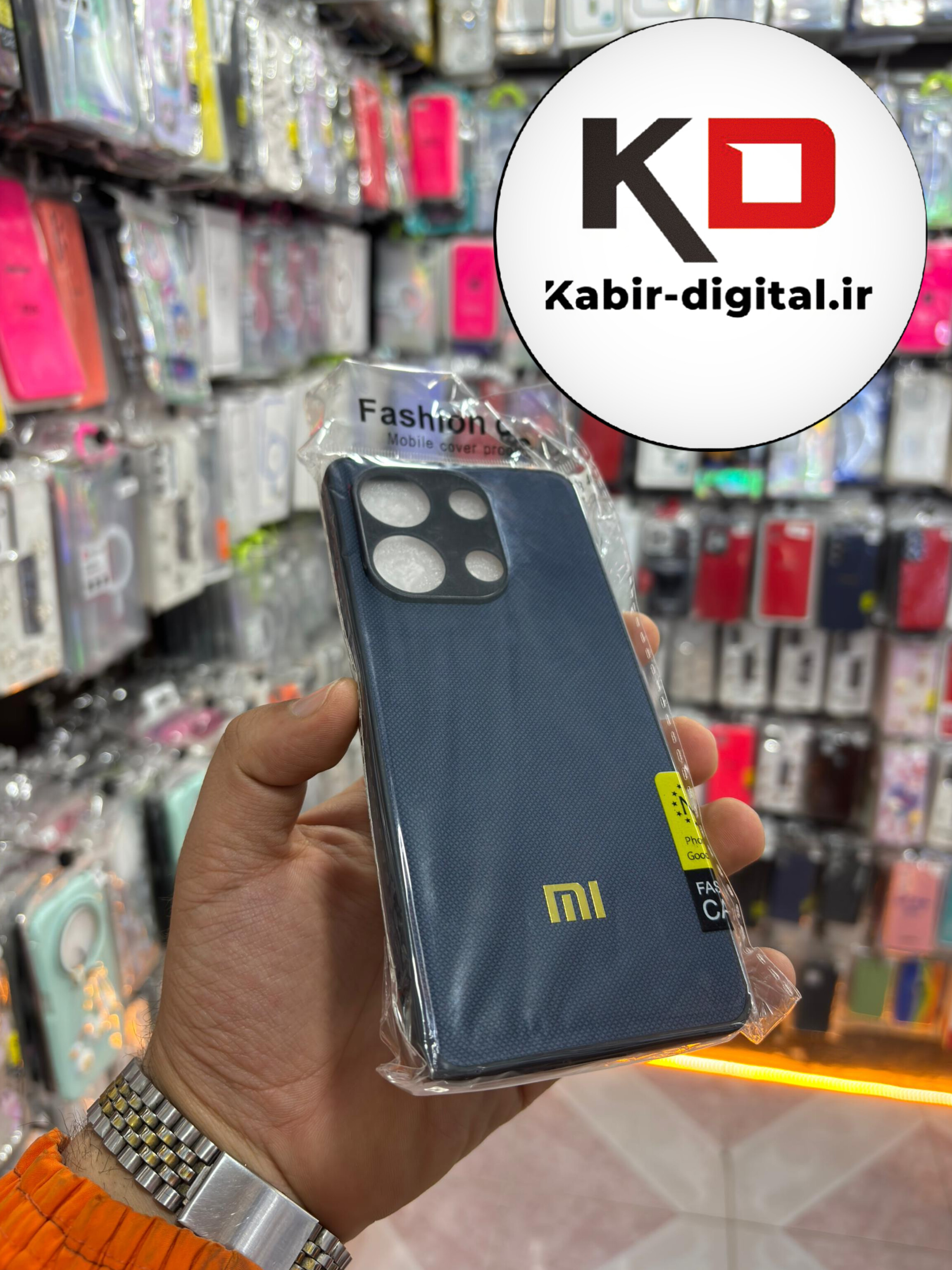 قاب گوشی Note 13 4g شیائومی اورجینال چرمی سخت Hard سوزنی محافظ لنزدار سرمه ای