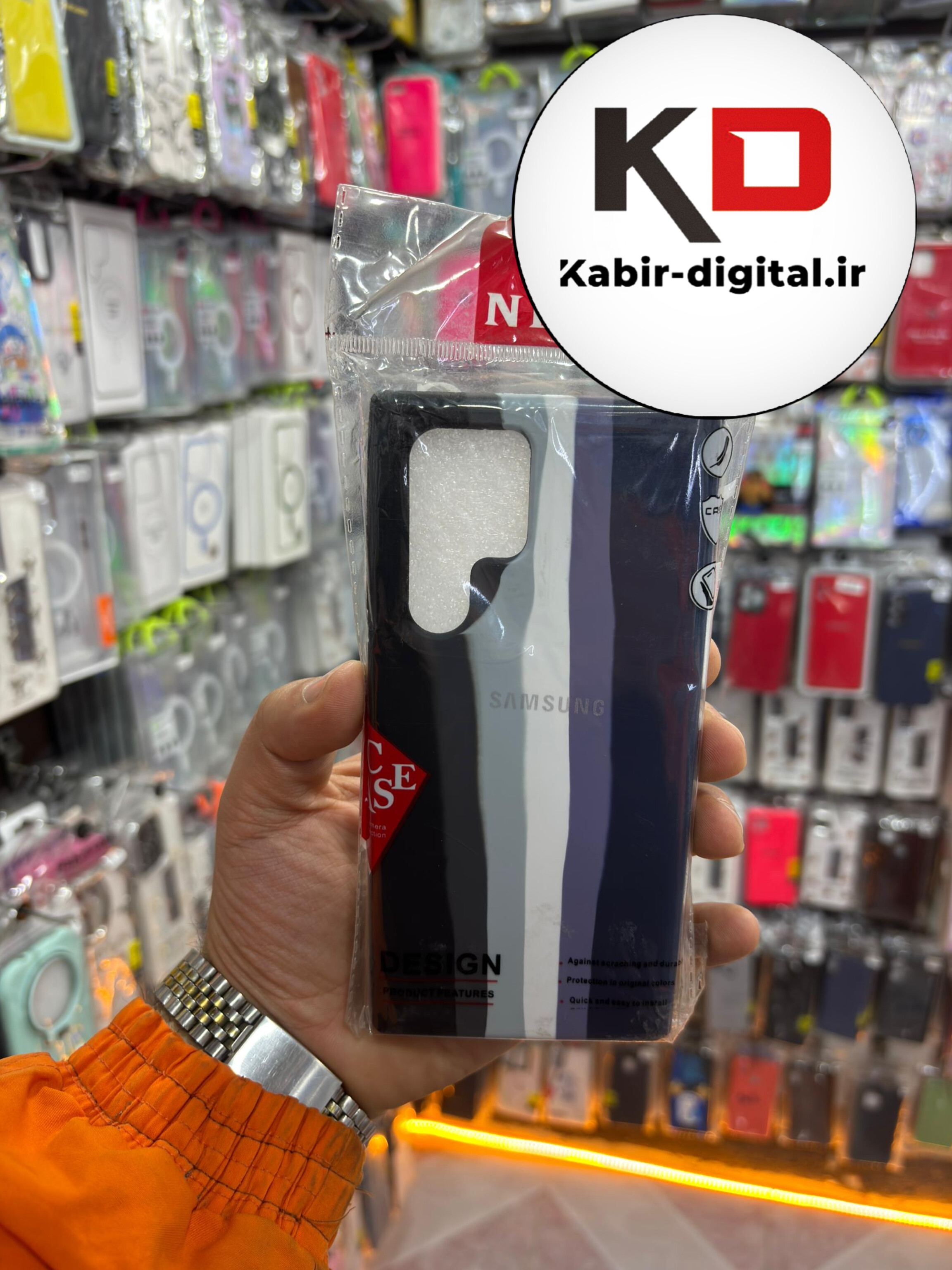 قاب گوشی Galaxy S22 Ultraسامسونگ سیلیکونی اورجینال پاک کنی رنگین کمان درجه یک زیربسته محافظ لنز دار