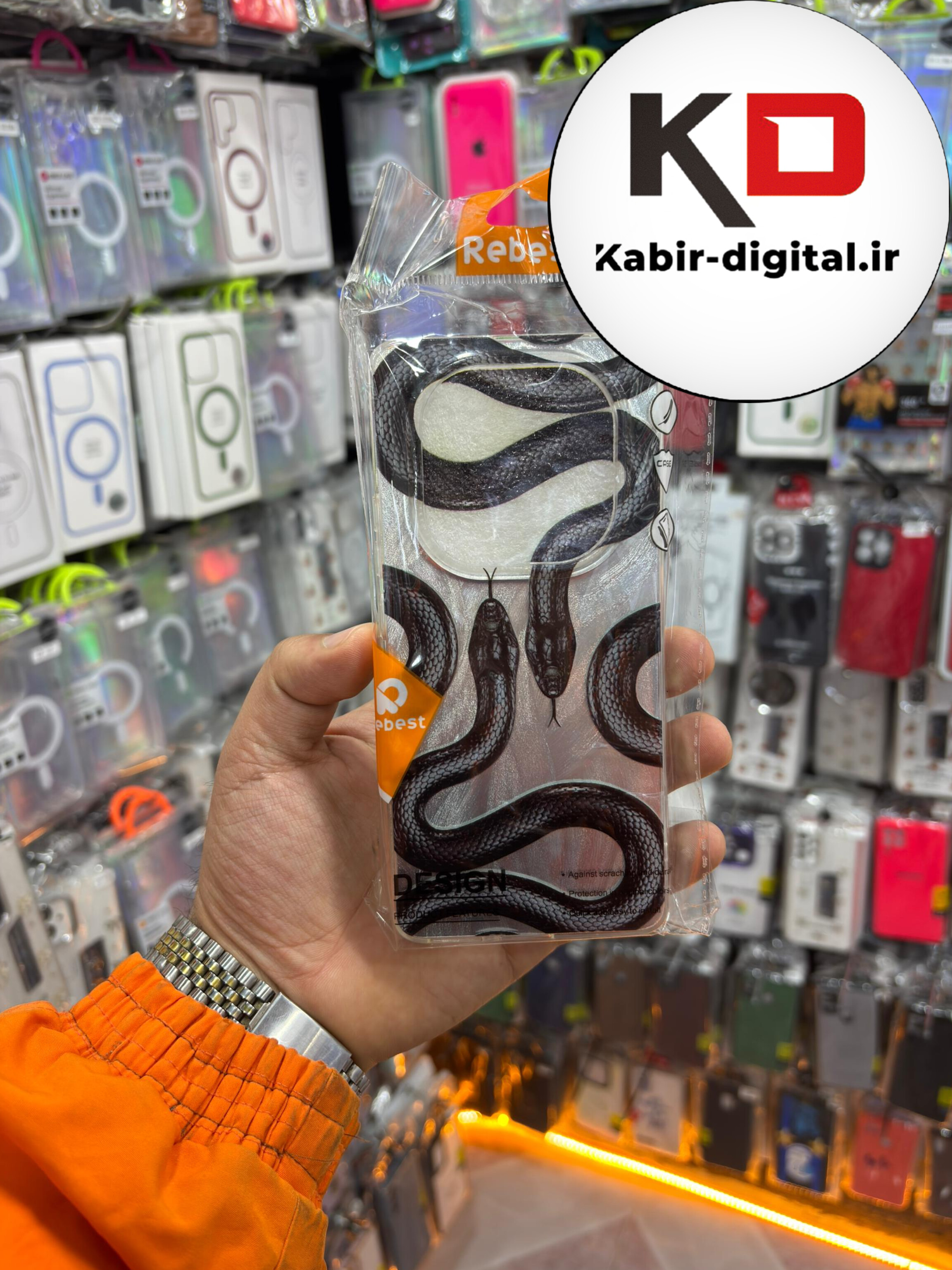 قاب گوشی Redmi Note 14 Pro 4g /Note 14 Pro 5g / Note 14 Pro Plus /  POCO X7 شیائومی  PC Case اورجینال سه بعدی موج دار طرح مار مشکی