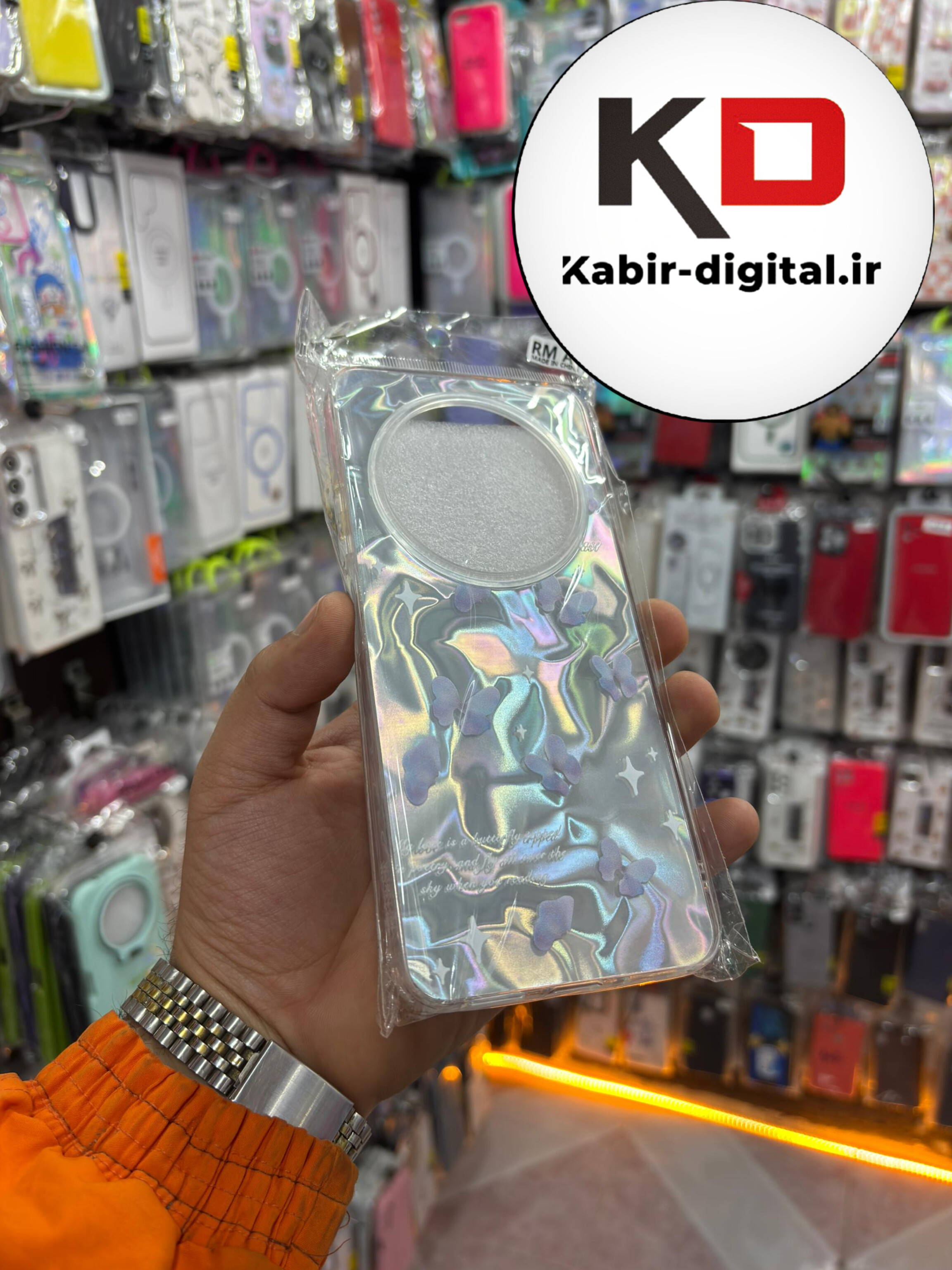 قاب گوشی Redmi 14C / POCO C75 / Redmi A4 شیائومی PC Case اورجینال سه بعدی موج دار طرح پروانه کیوت