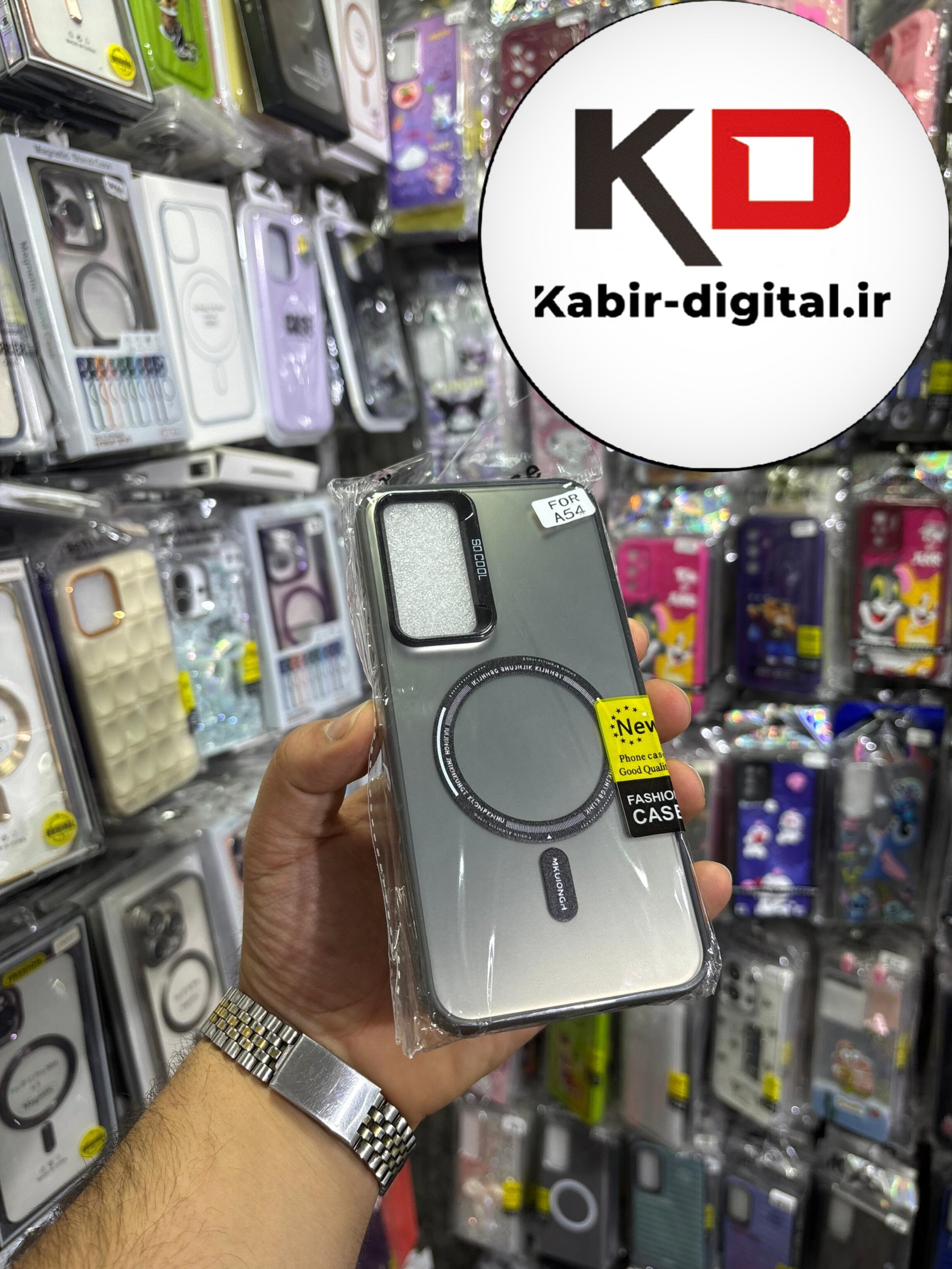 قاب گوشی Galaxy A54 سامسونگ اورجینال SO COOL سوکول لنز کرومی براق طرح مگ سیف اسپرت Sport خاکستری