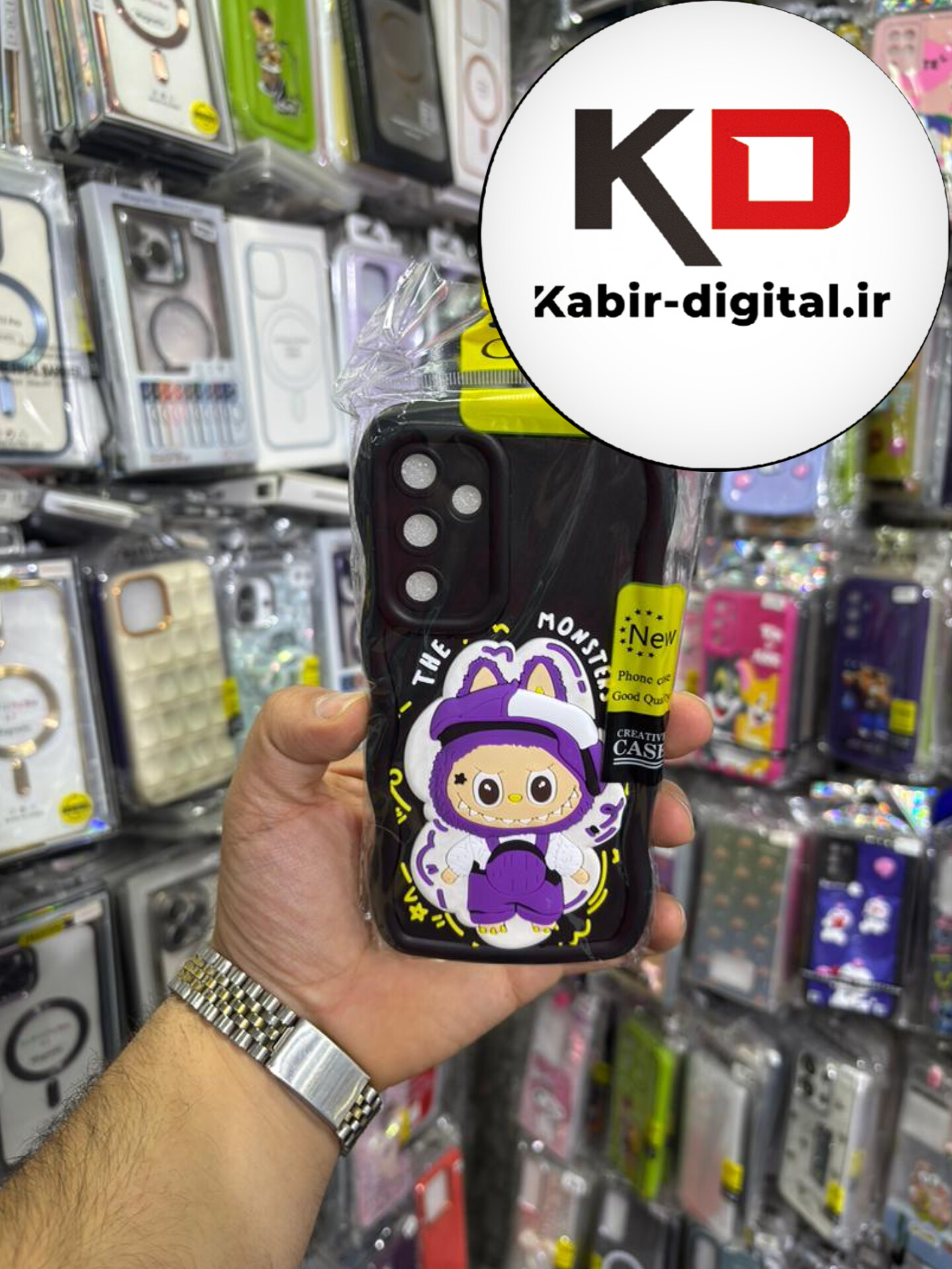 قاب گوشی Galaxy A54 سامسونگ طرح سیلیکونی Solid عروسکی برجسته محافظ لنزدار