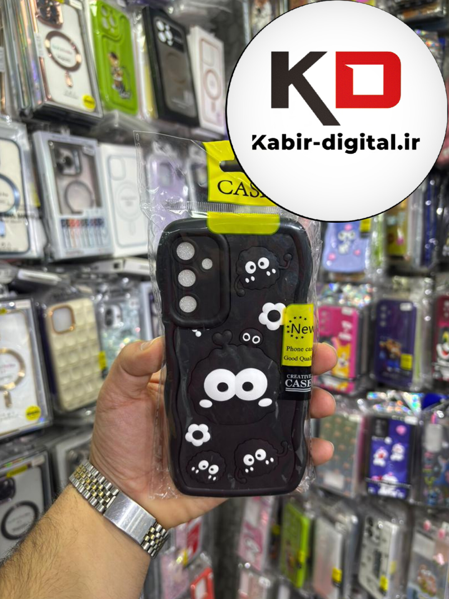 قاب گوشی Galaxy A55 سامسونگ طرح سیلیکونی Solid عروسکی برجسته محافظ لنزدار