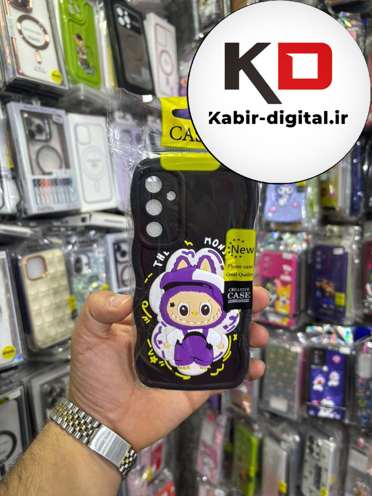 قاب گوشی Galaxy A34 سامسونگ طرح سیلیکونی Solid عروسکی برجسته محافظ لنزدار