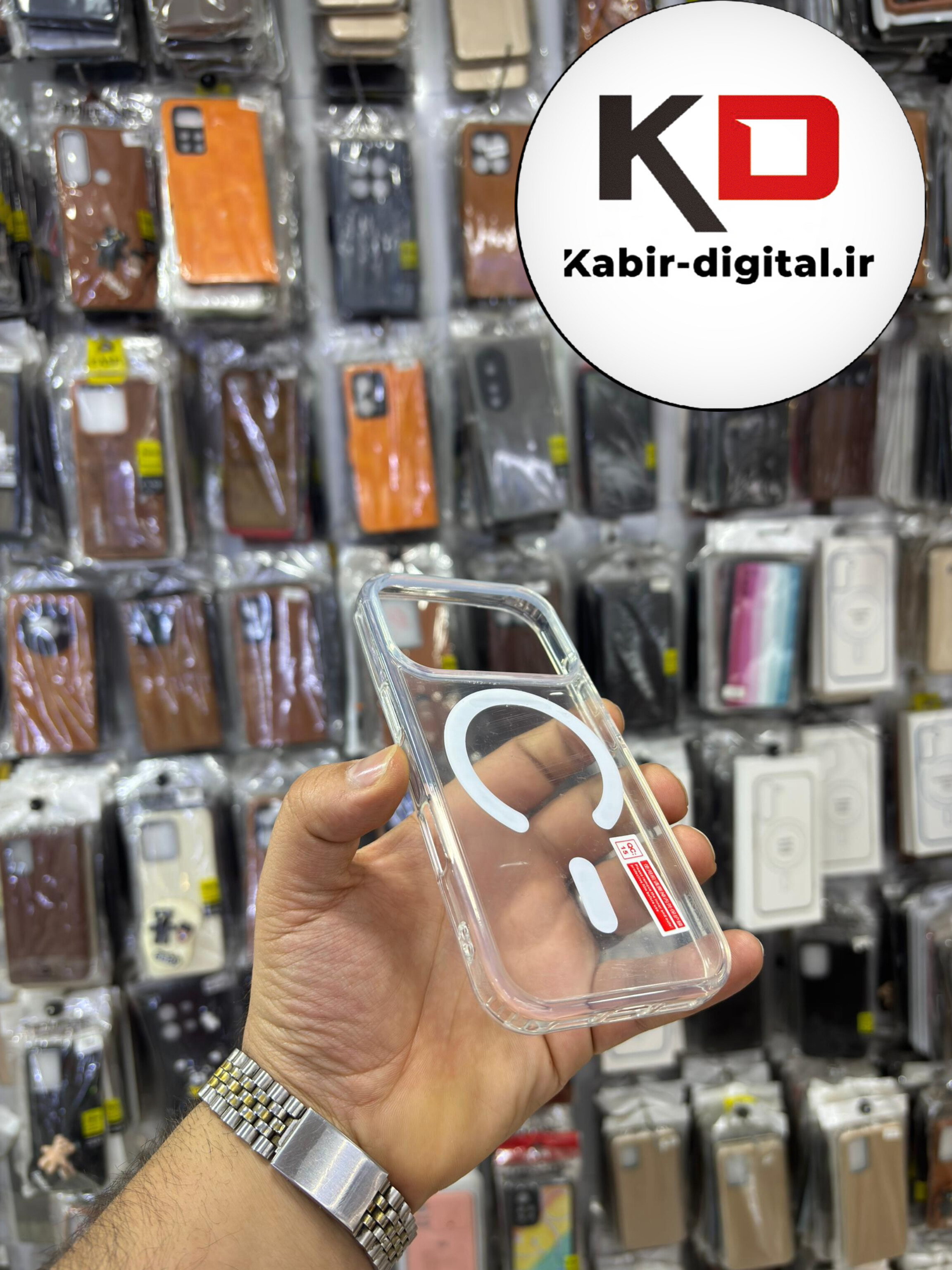 قاب گوشی iPhone 17 Pro آیفون شفاف مگ سیف دار MagSafe اورجینال ایربگ دار