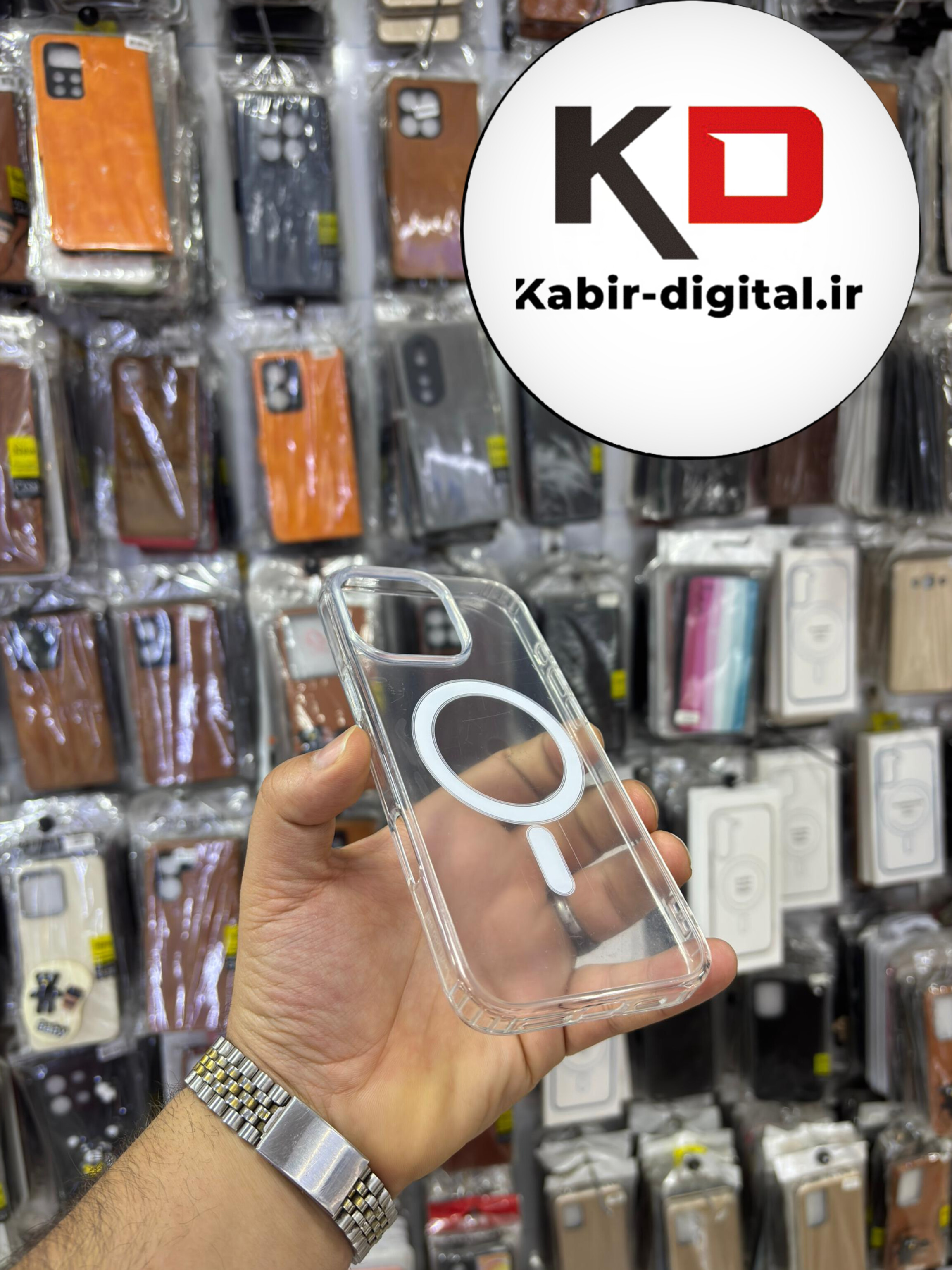 قاب گوشی iPhone 16 Pro Max آیفون شفاف مگ سیف دار MagSafe اورجینال ایربگ دار