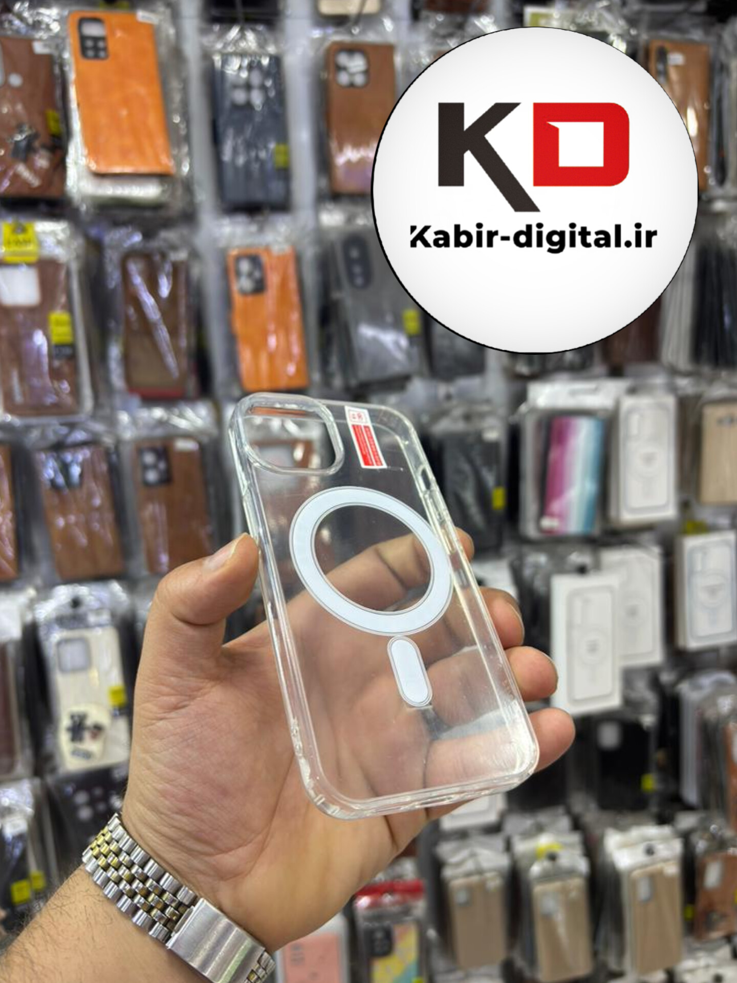 قاب گوشی iPhone 13/14/15 آیفون شفاف مگ سیف دار MagSafe اورجینال ایربگ دار