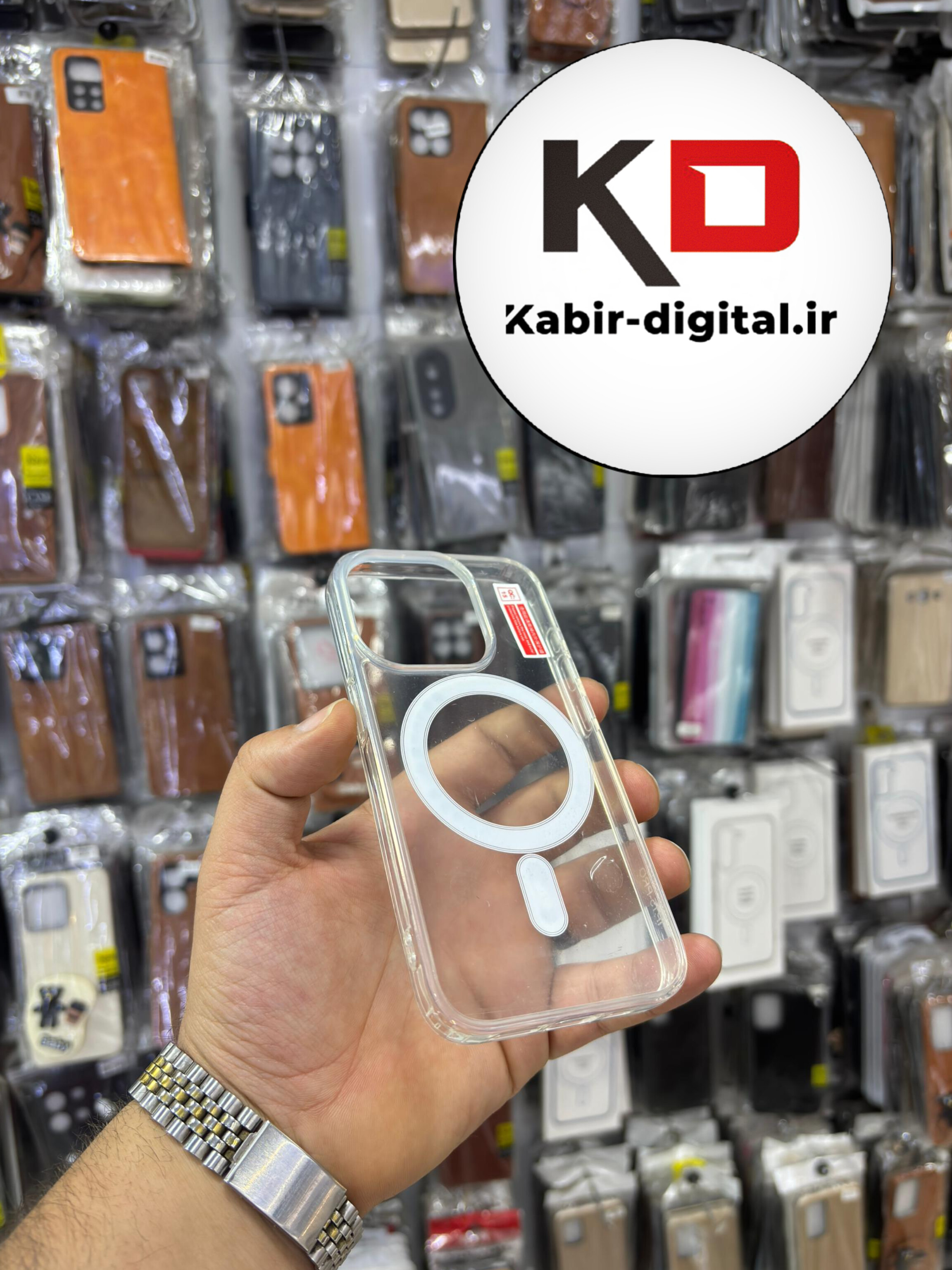 قاب گوشی iPhone 14 Pro Max آیفون شفاف مگ سیف دار MagSafe اورجینال ایربگ دار