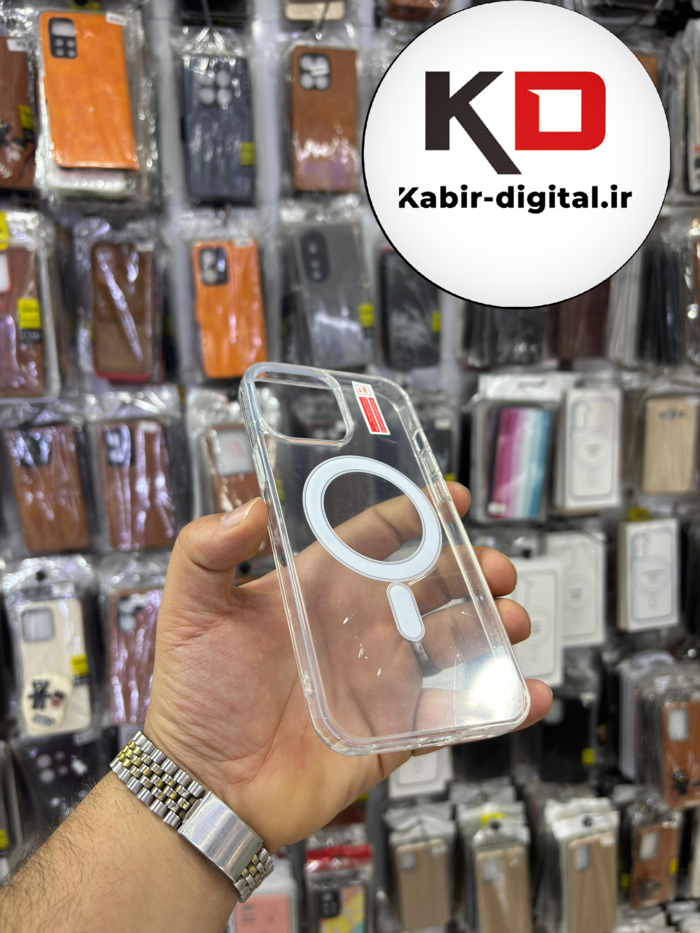 قاب گوشی iPhone 13 Pro Max آیفون شفاف مگ سیف دار MagSafe اورجینال ایربگ دار