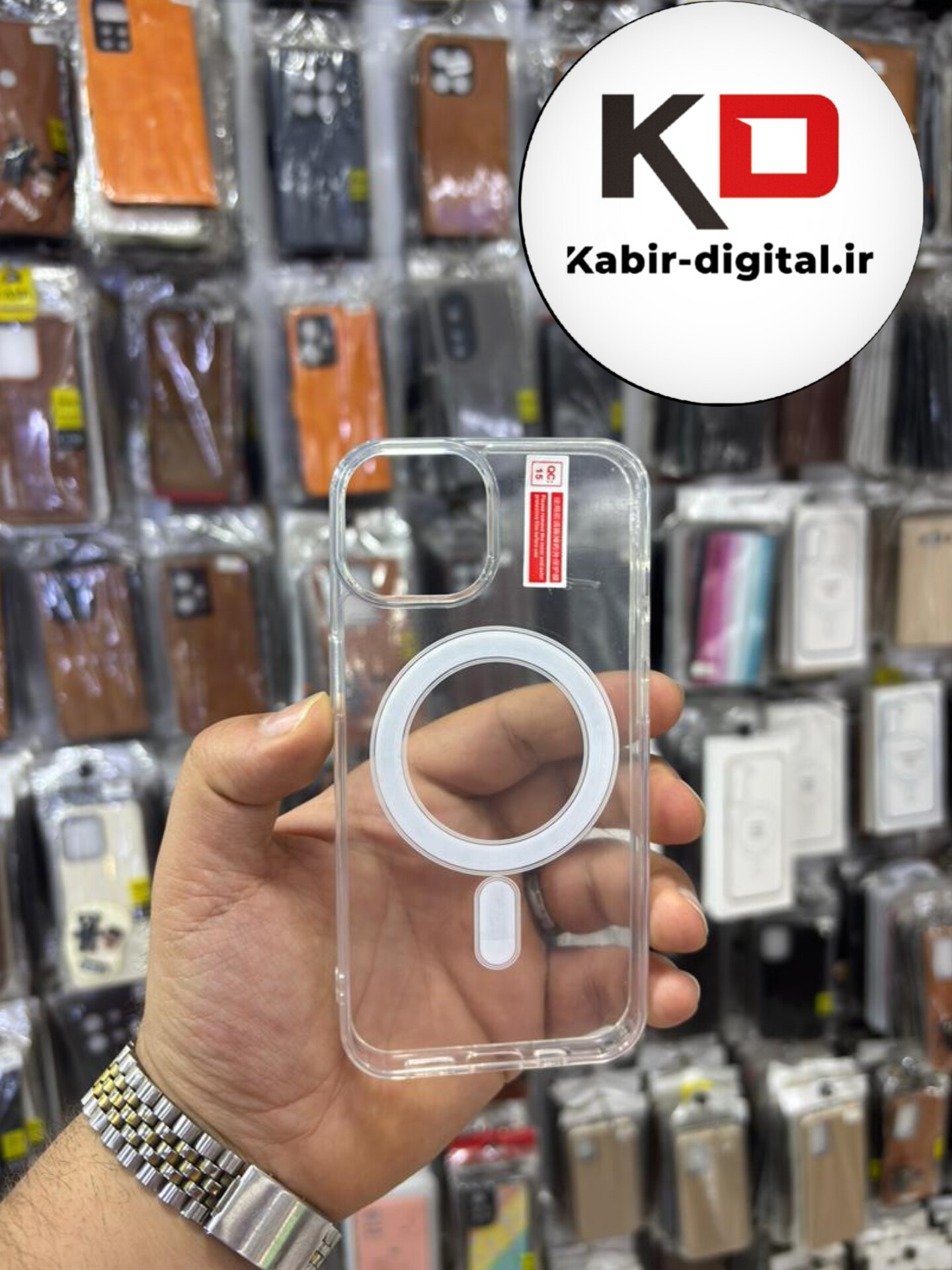 قاب گوشی iPhone 12 Pro Max آیفون شفاف مگ سیف دار MagSafe اورجینال ایربگ دار
