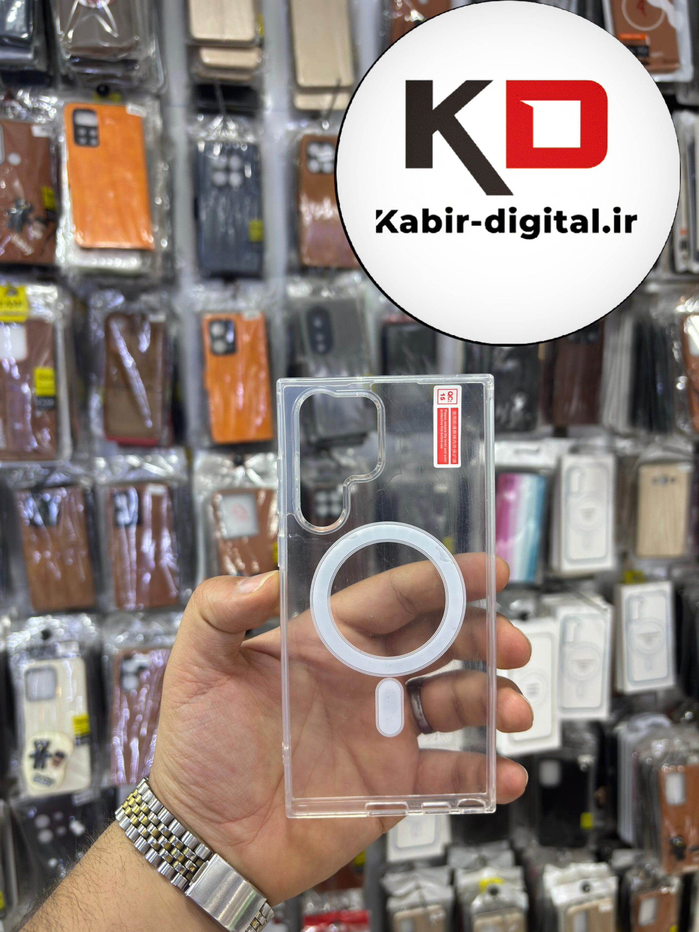 قاب گوشی Galaxy S22 Ultra سامسونگ  شفاف مگ سیف دار MagSafe اورجینال ایربگ دار