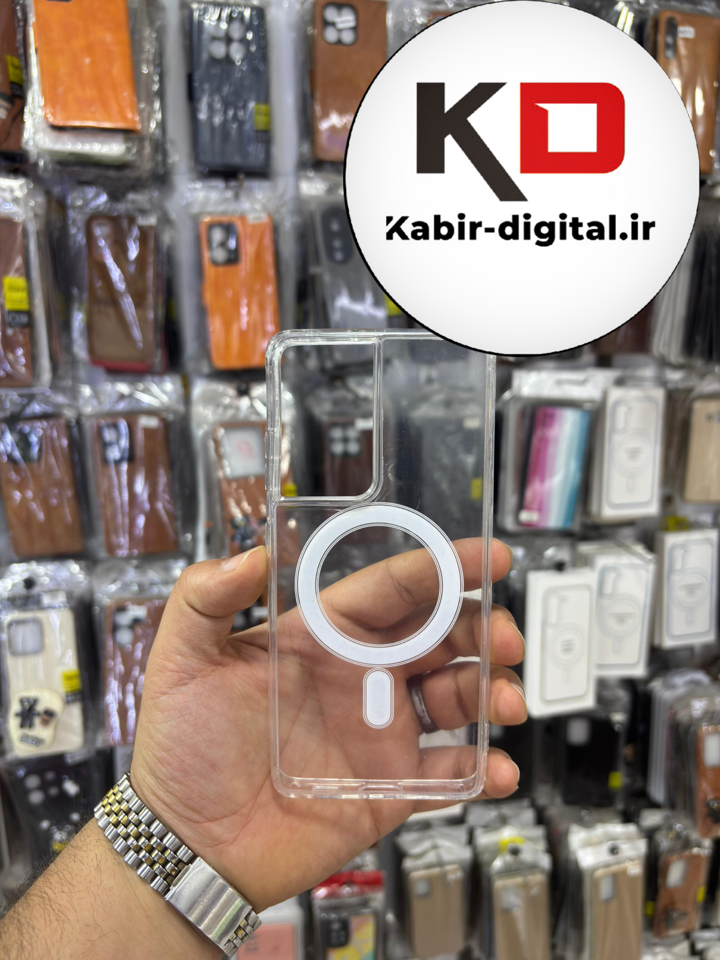 قاب گوشی Galaxy S21 Ultra سامسونگ  شفاف مگ سیف دار MagSafe اورجینال ایربگ دار