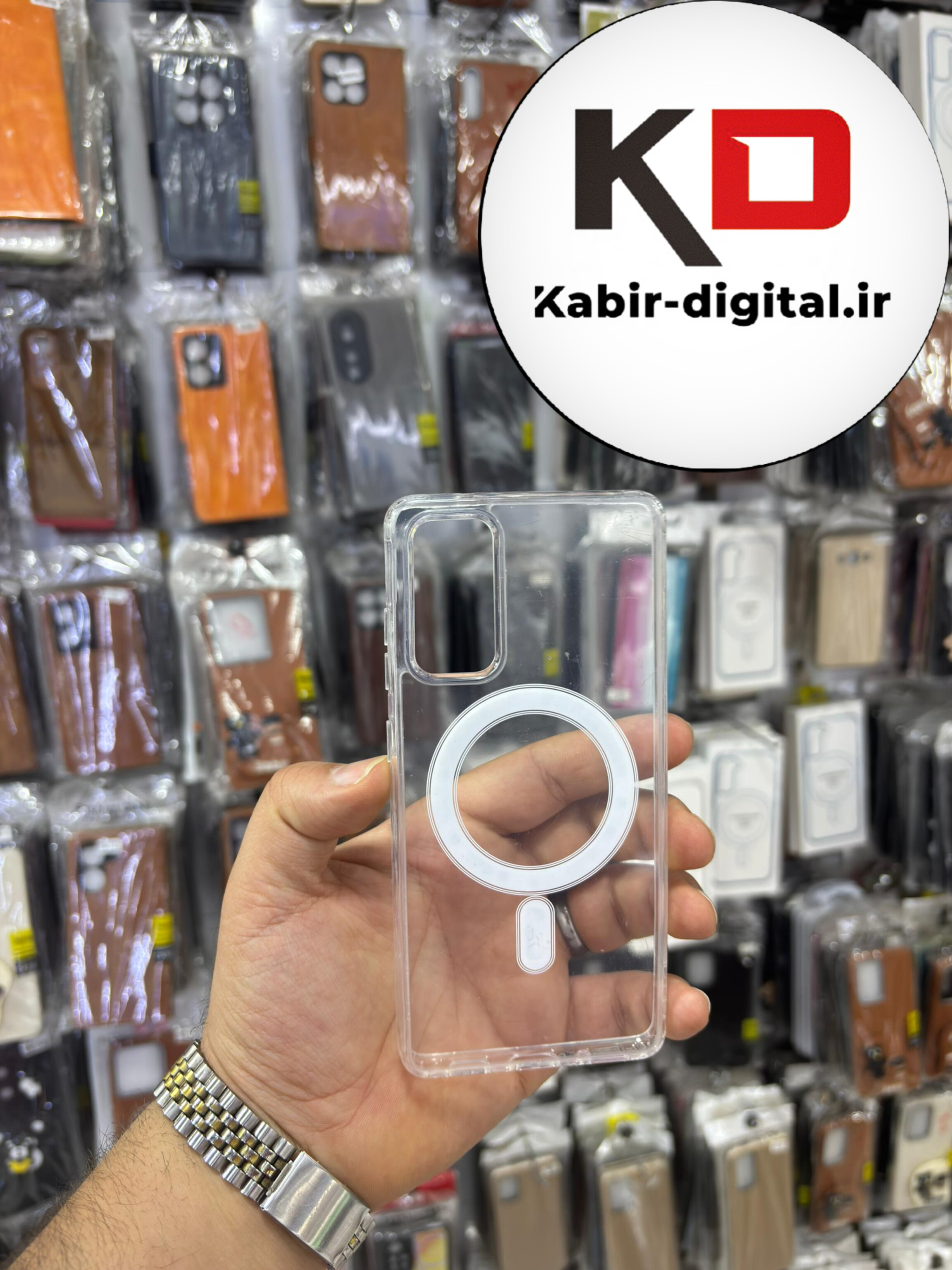 قاب گوشی Galaxy S20 FE سامسونگ  شفاف مگ سیف دار MagSafe اورجینال ایربگ دار