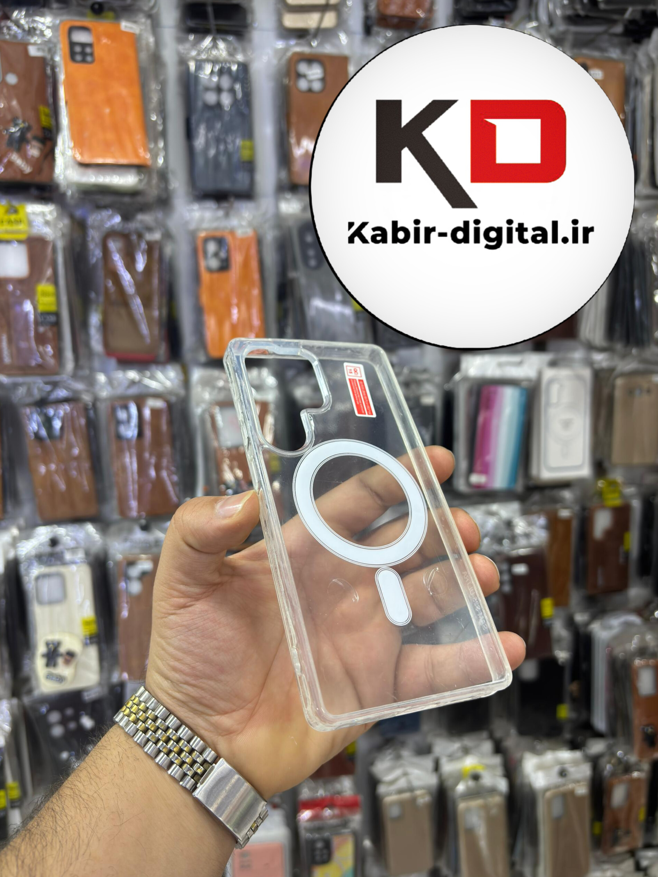 قاب گوشی Galaxy S25 Ultra سامسونگ  شفاف مگ سیف دار MagSafe اورجینال ایربگ دار