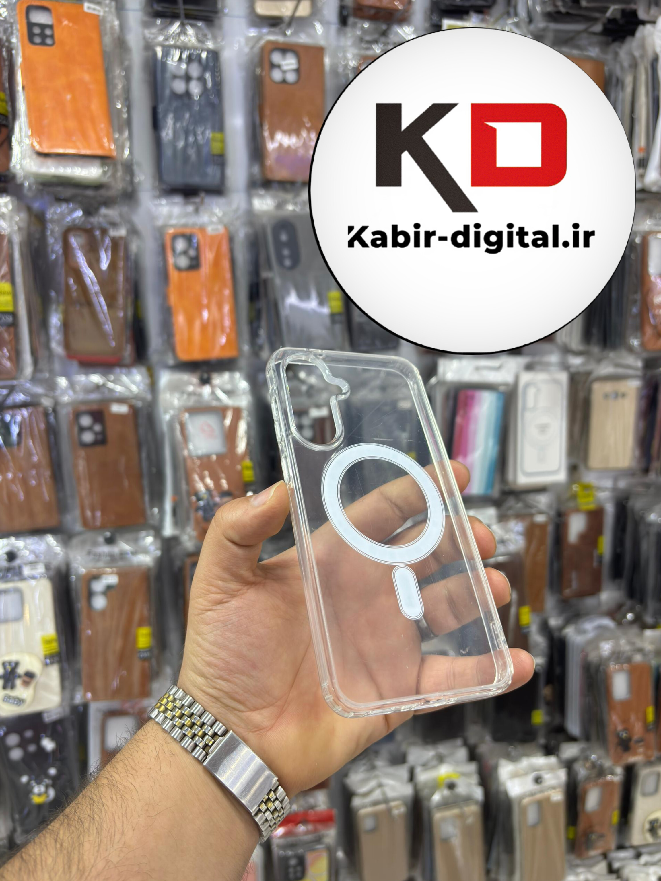 قاب گوشی Galaxy A35 / A55 سامسونگ  شفاف مگ سیف دار MagSafe اورجینال ایربگ دار