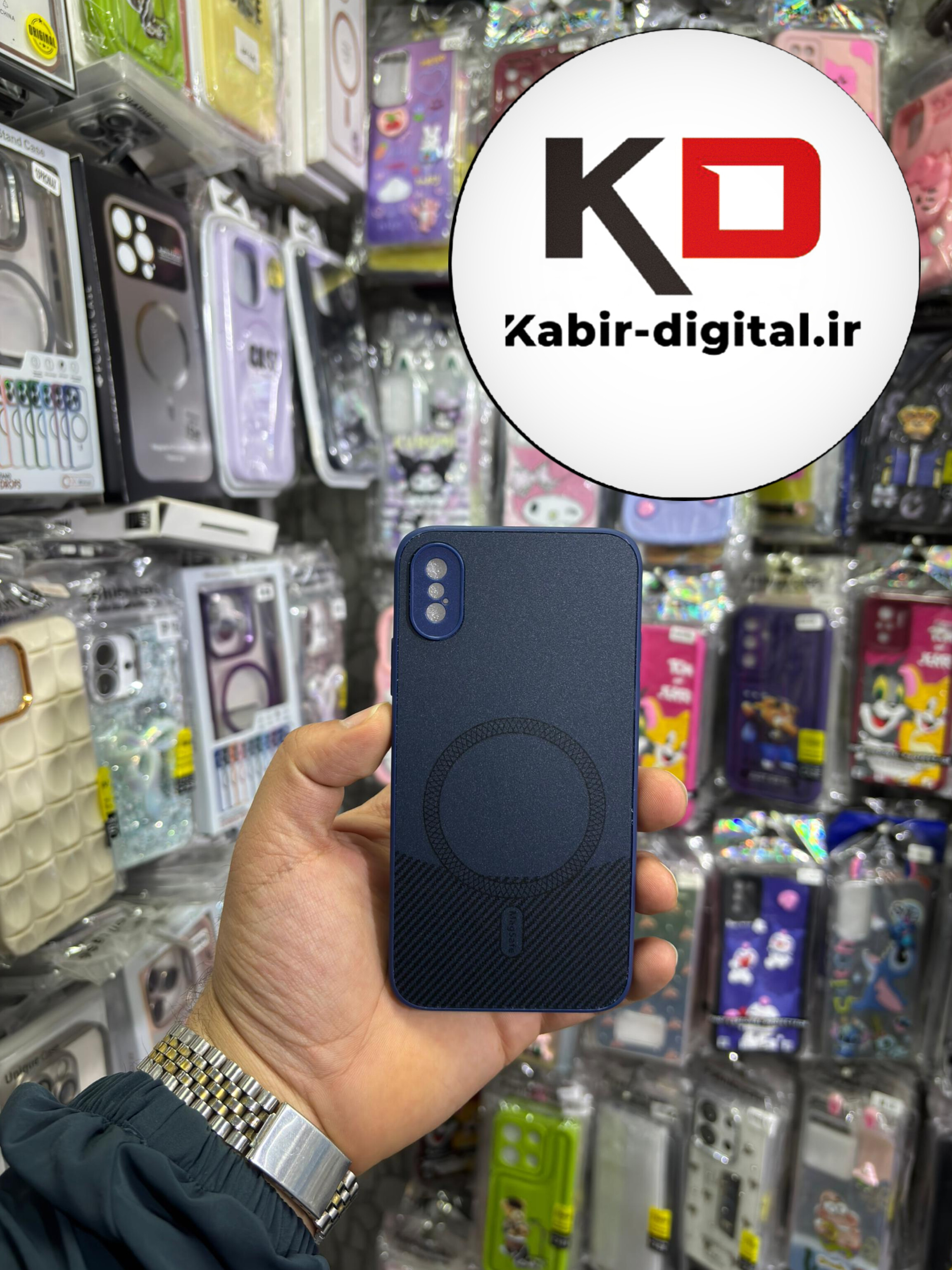 قاب گوشی iPhone XS / iPhone Xآیفون کربن طرح مگ سیف فلزی Magsafe لوکس محافظ لنز دار