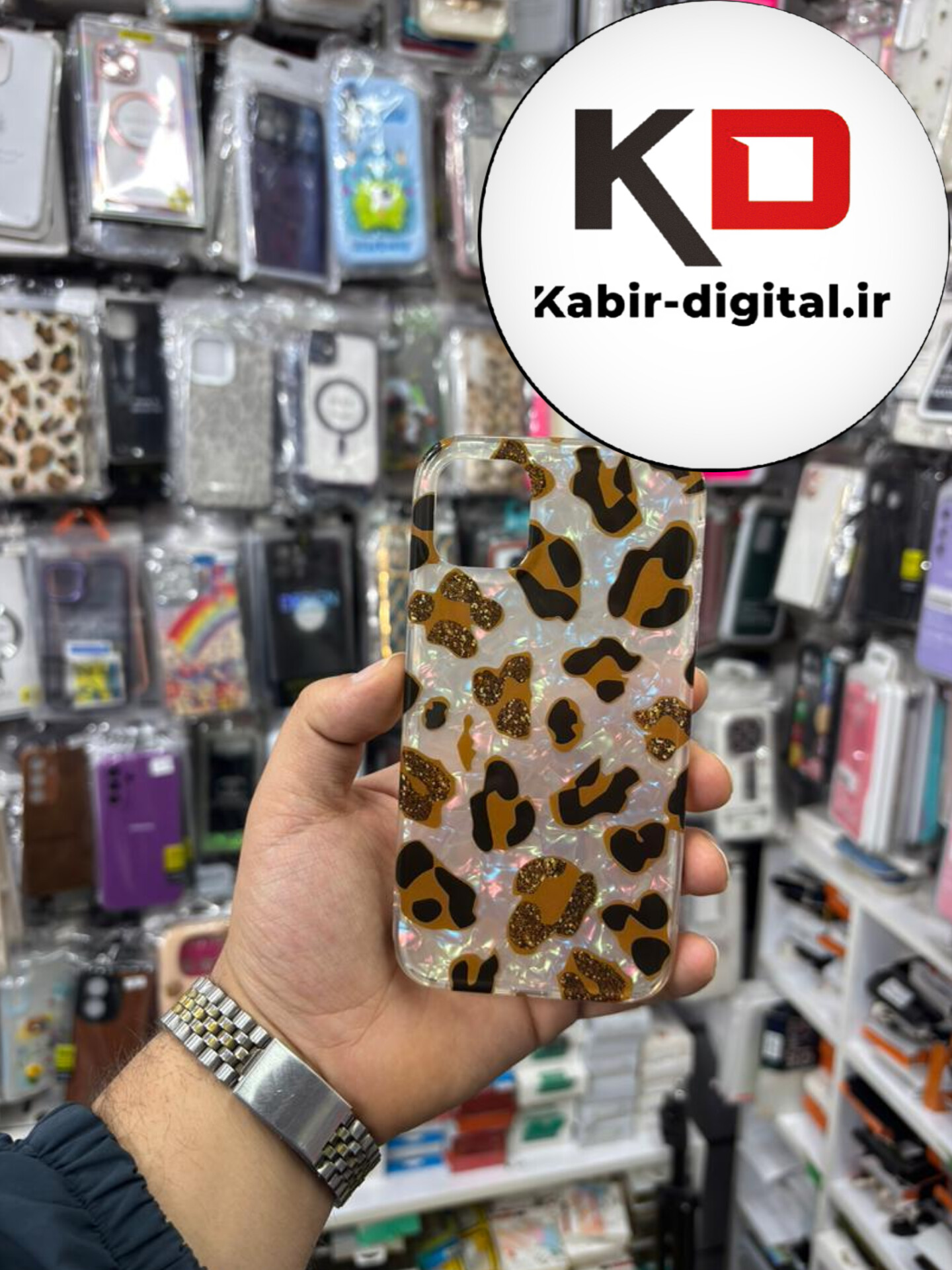 قاب گوشی iPhone 11 آیفون فانتزی براق IMD لیزری لاکچری سخت HARD طرح پلنگی