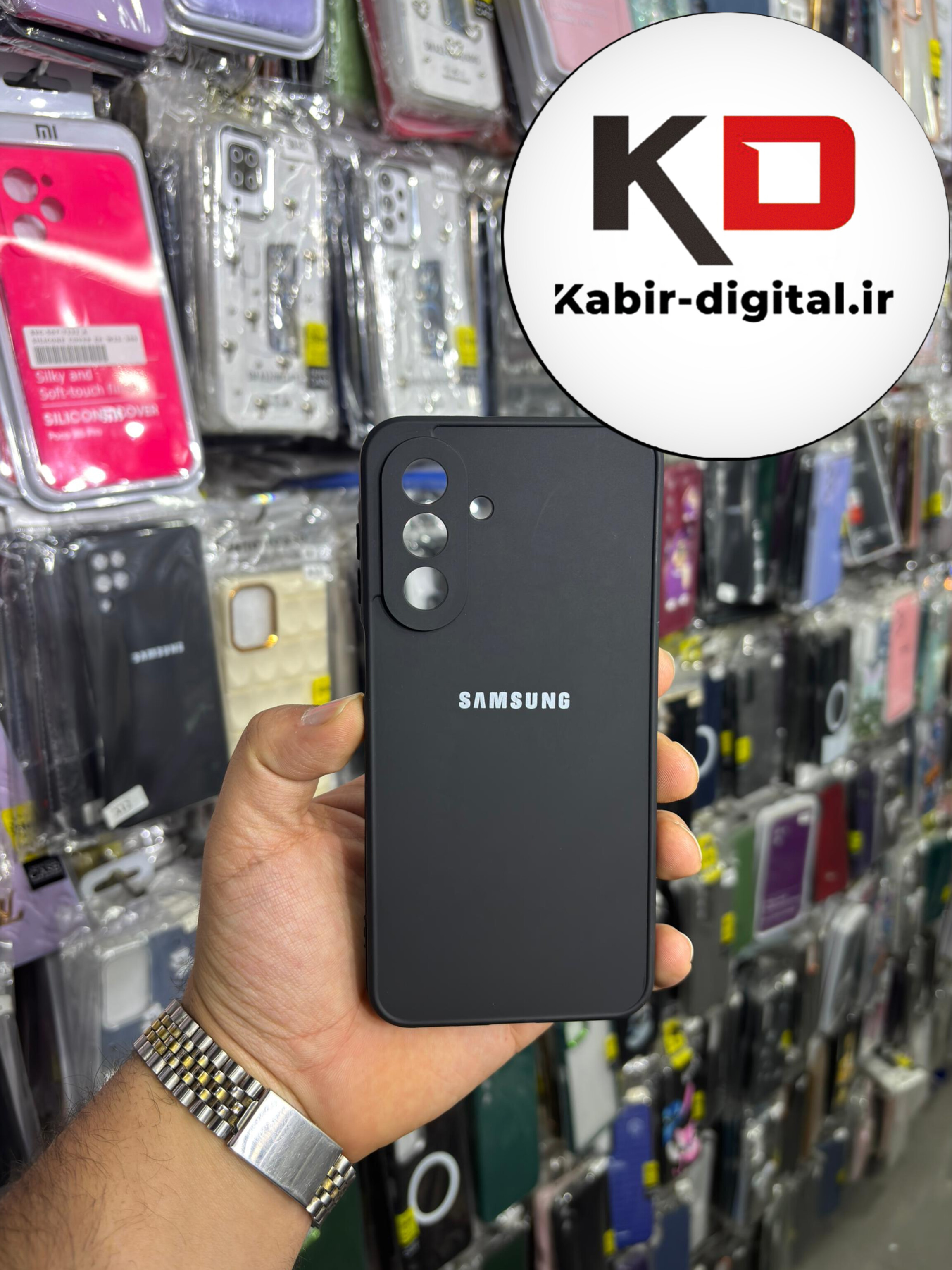 قاب گوشی Galaxy A16 سامسونگ سیلیکونی های کپی زیربسته محافظ لنزدار مشکی