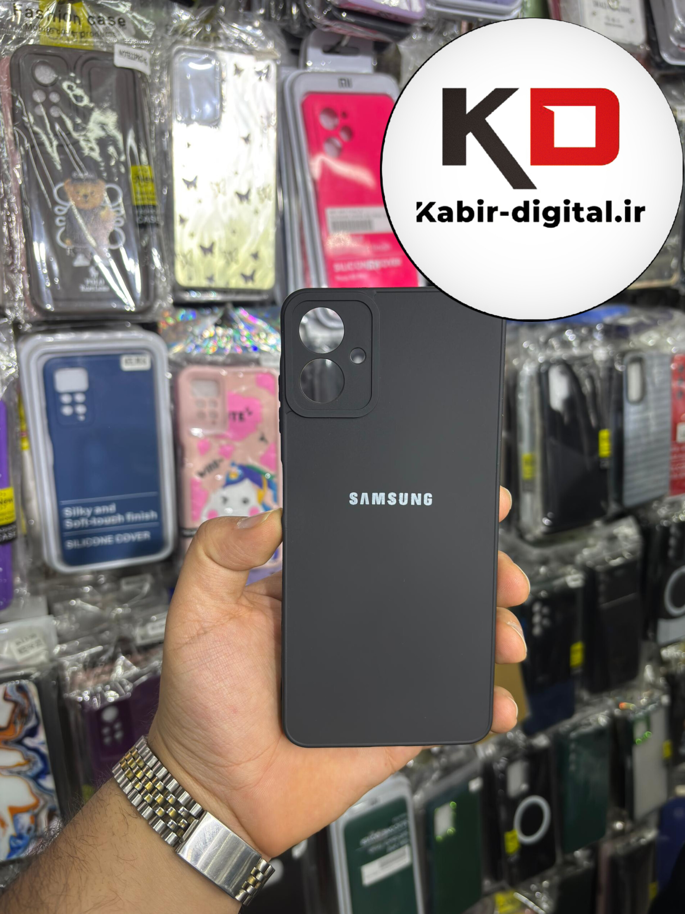 قاب گوشی Galaxy A06 سامسونگ سیلیکونی های کپی زیربسته محافظ لنزدار مشکی