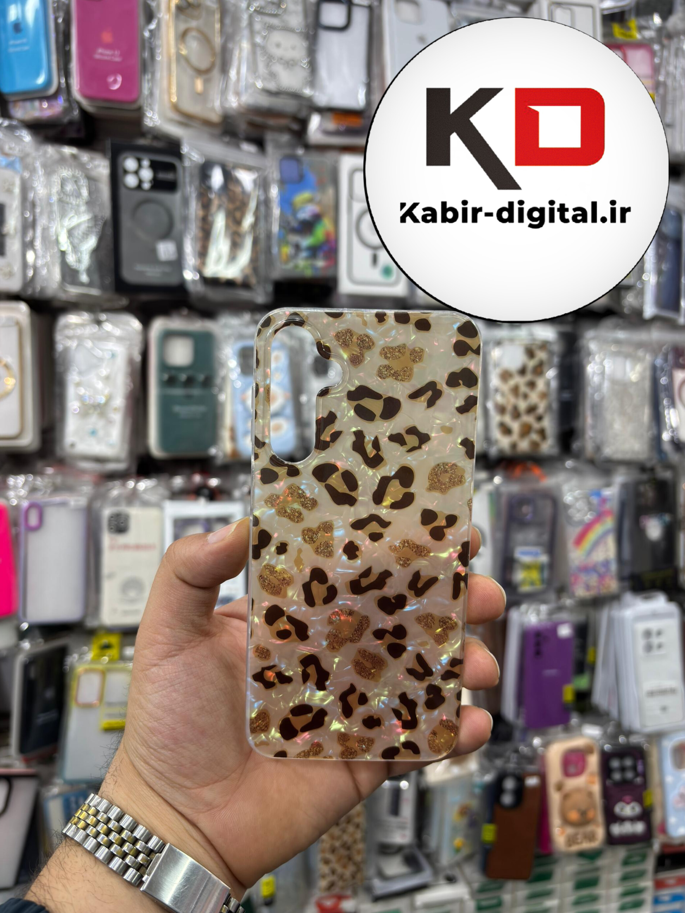 قاب گوشی Galaxy A16 / A17 / A26 سامسونگ فانتزی براق IMD لیزری لاکچری سخت HARD طرح پلنگی