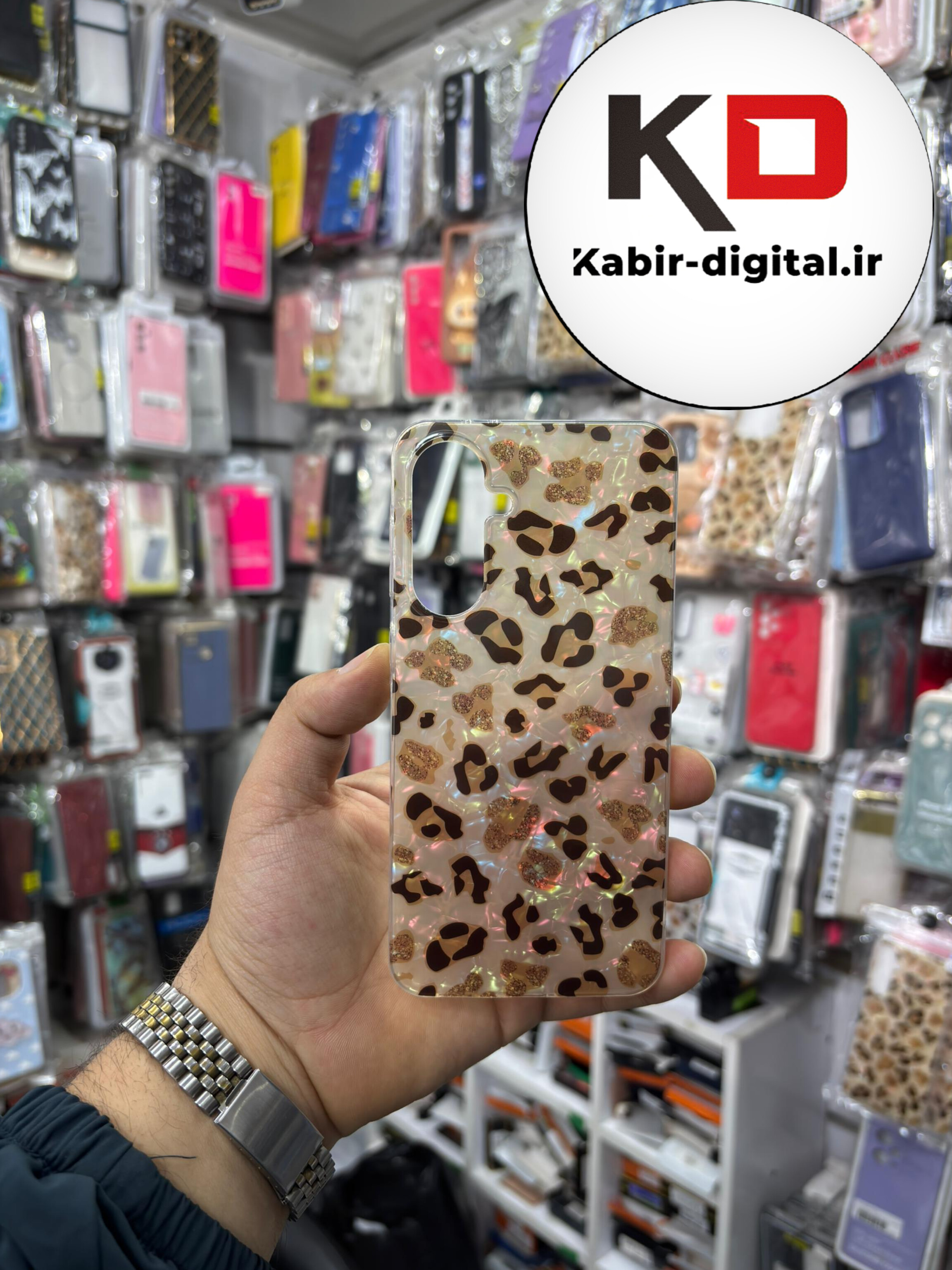 قاب گوشی Galaxy A36 / A56 سامسونگ فانتزی براق IMD لیزری لاکچری سخت HARD طرح پلنگی