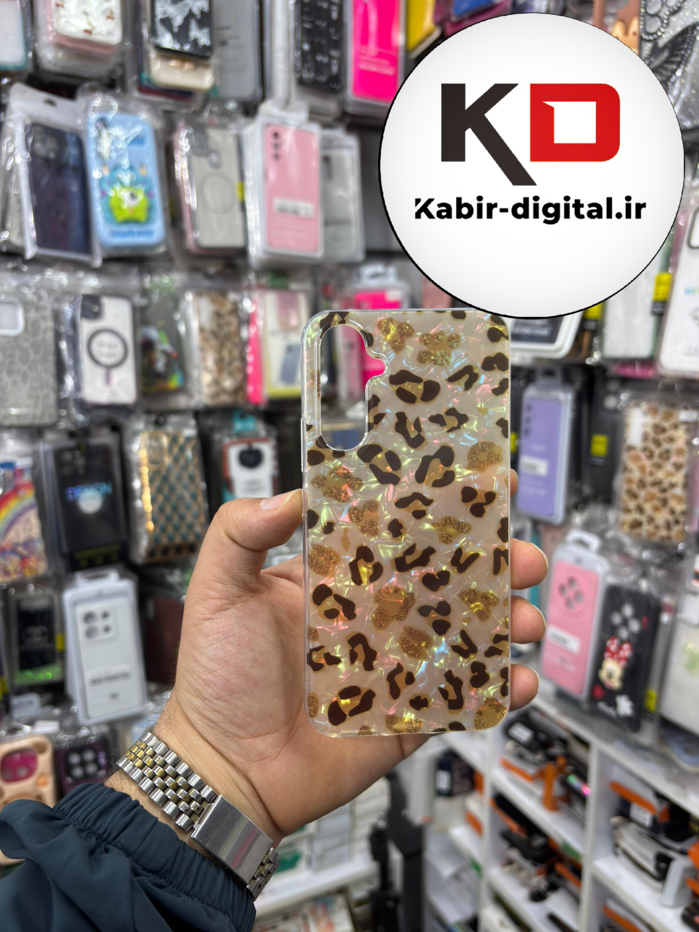 قاب گوشی Galaxy A54 سامسونگ فانتزی براق IMD لیزری لاکچری سخت HARD طرح پلنگی