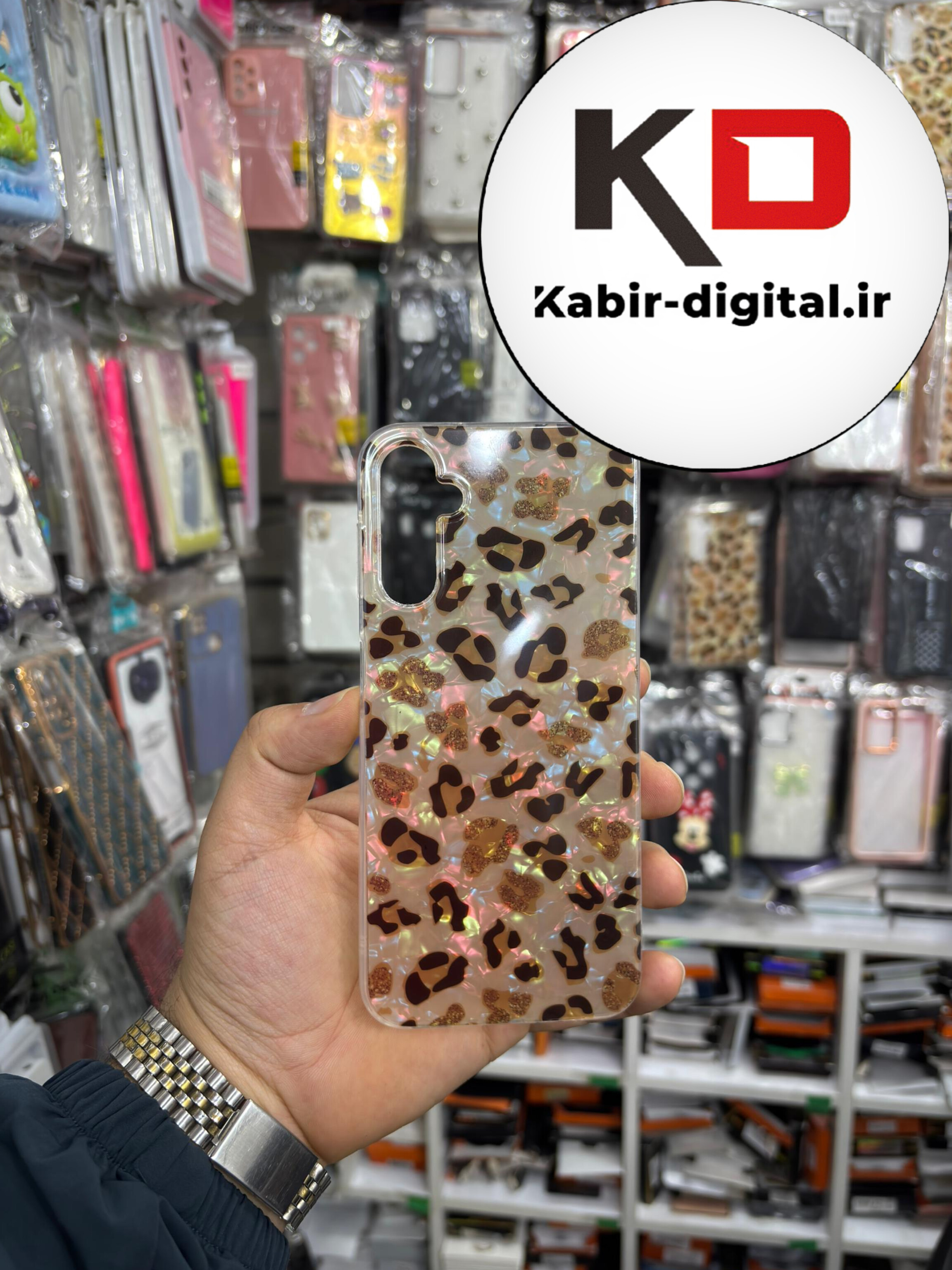 قاب گوشی Galaxy A14 سامسونگ فانتزی براق IMD لیزری لاکچری سخت HARD طرح پلنگی