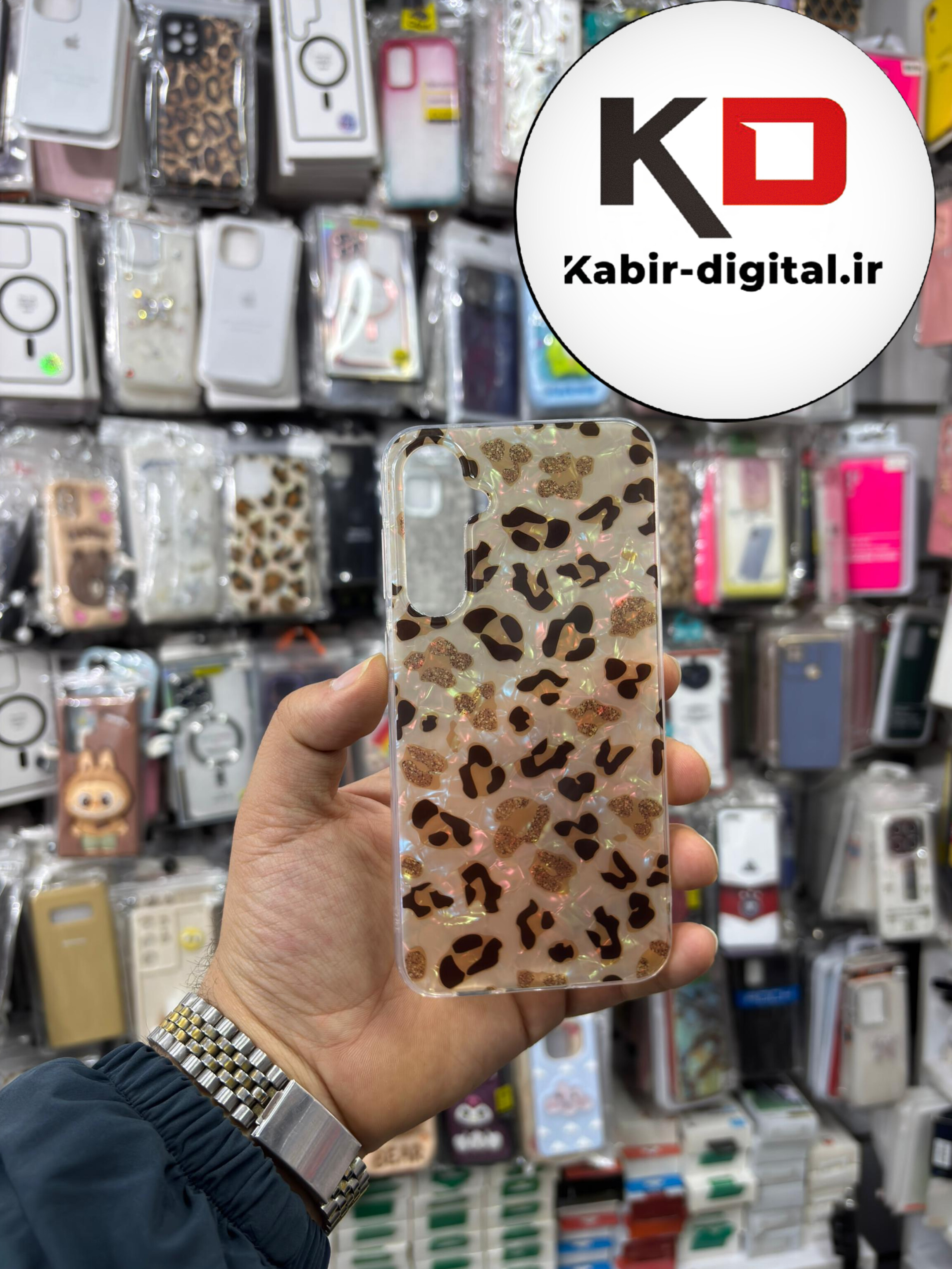 قاب گوشی Galaxy S23 FE سامسونگ فانتزی براق IMD لیزری لاکچری سخت HARD طرح پلنگی