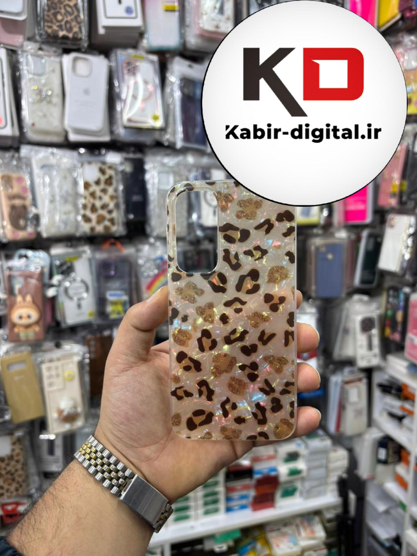 قاب گوشی Galaxy A35 / A55 سامسونگ فانتزی براق IMD لیزری لاکچری سخت HARD طرح پلنگی